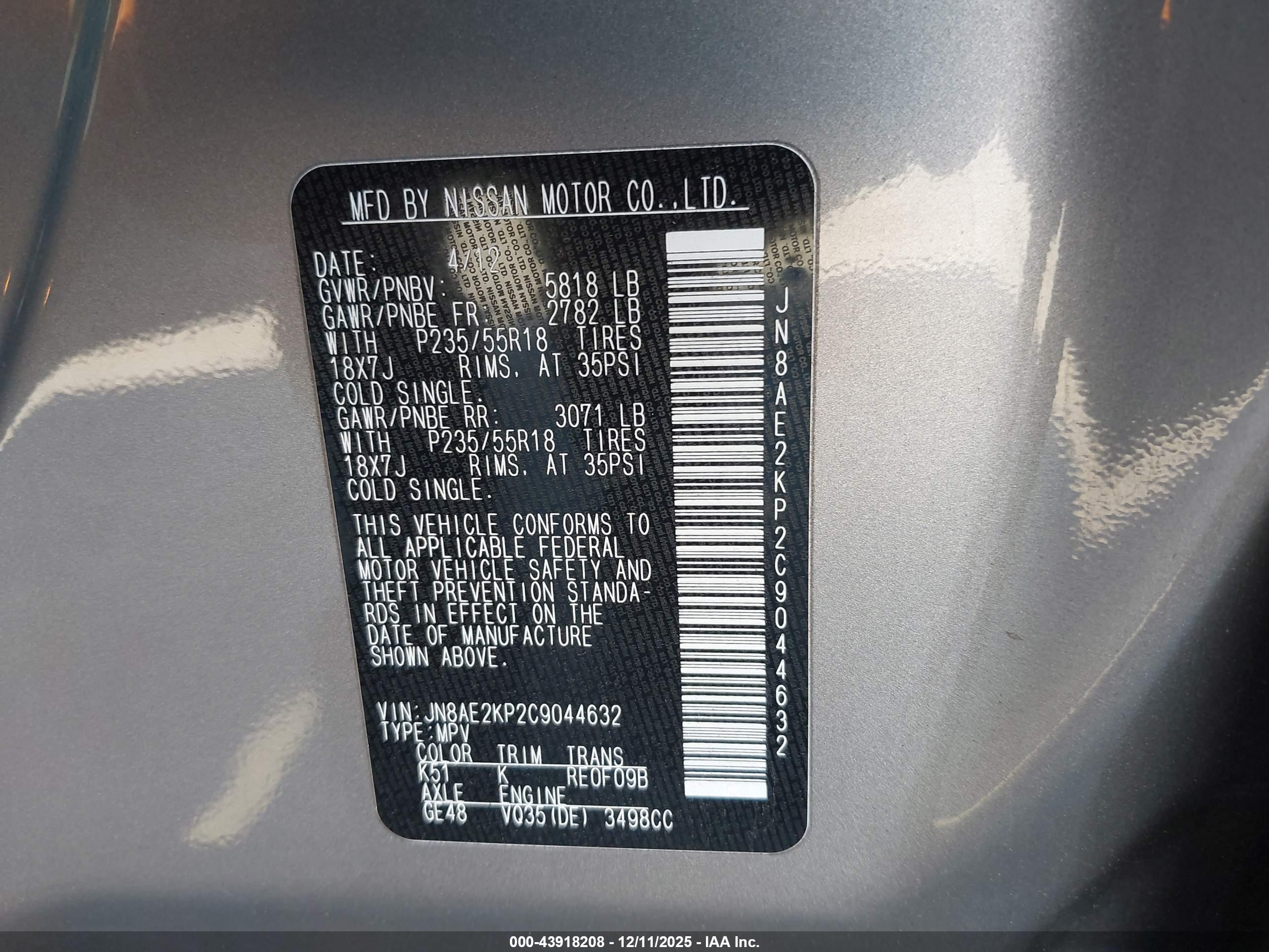 NISSAN QUEST image 9