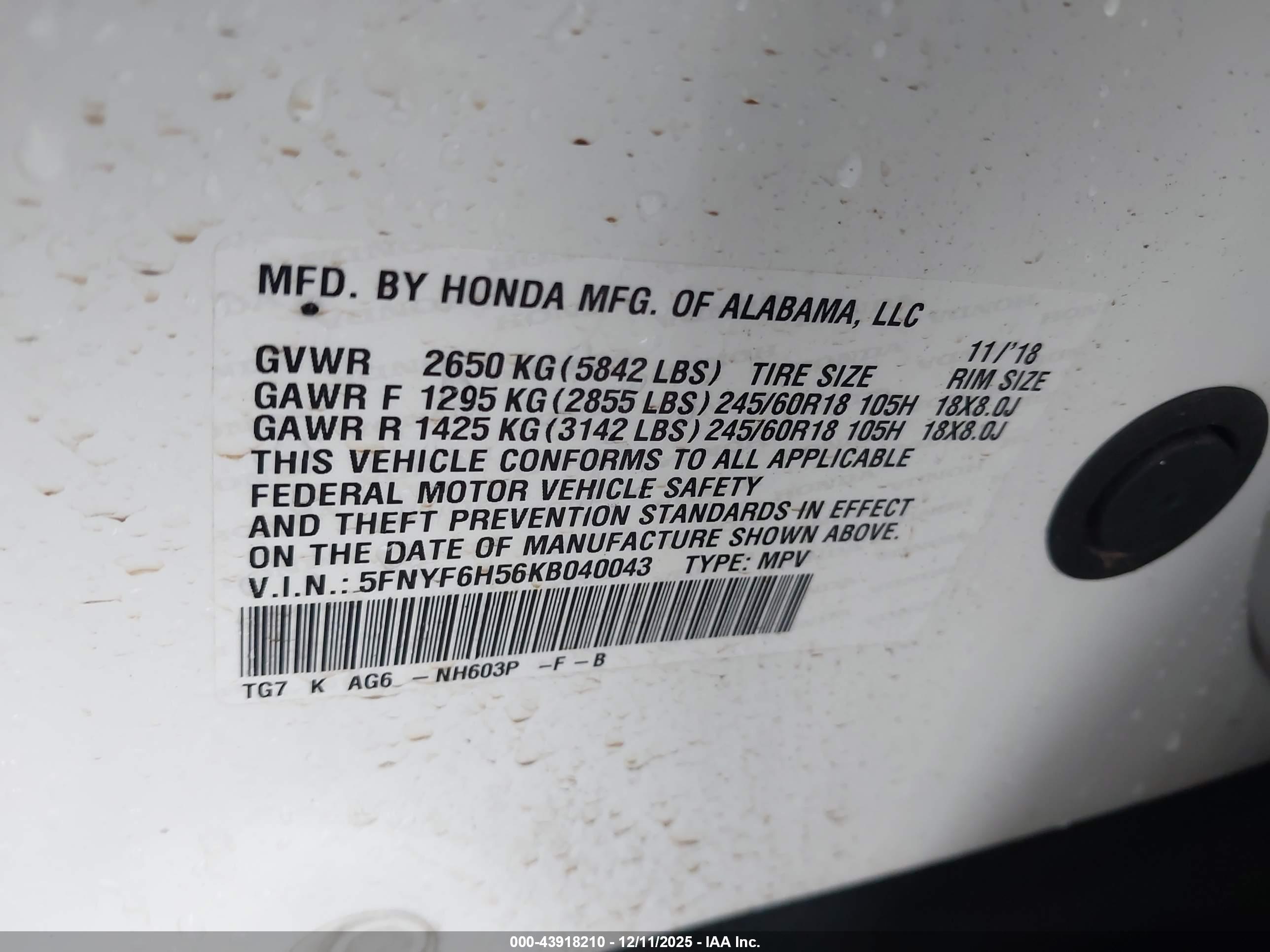 HONDA PILOT image 9