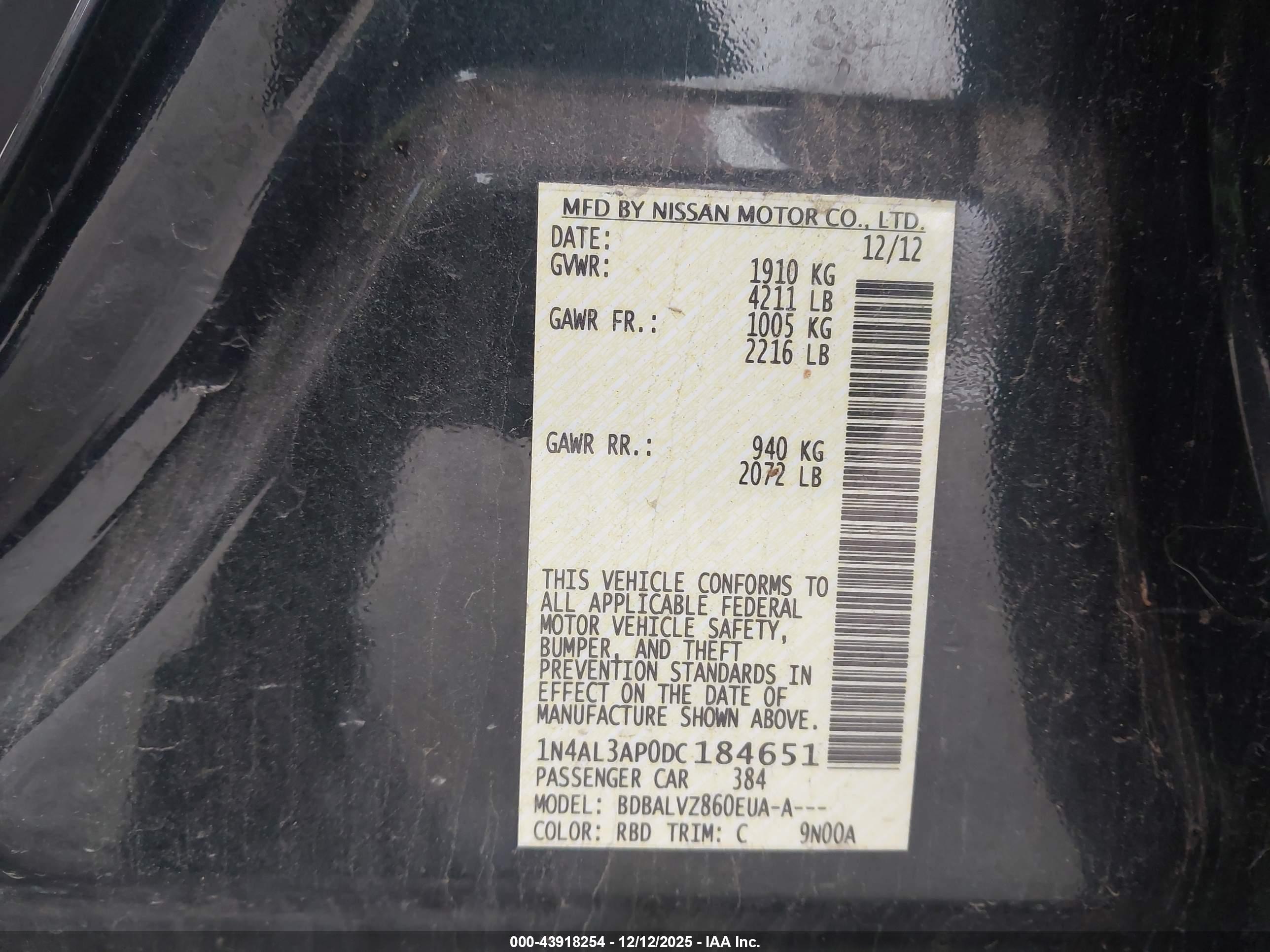 NISSAN ALTIMA image 9