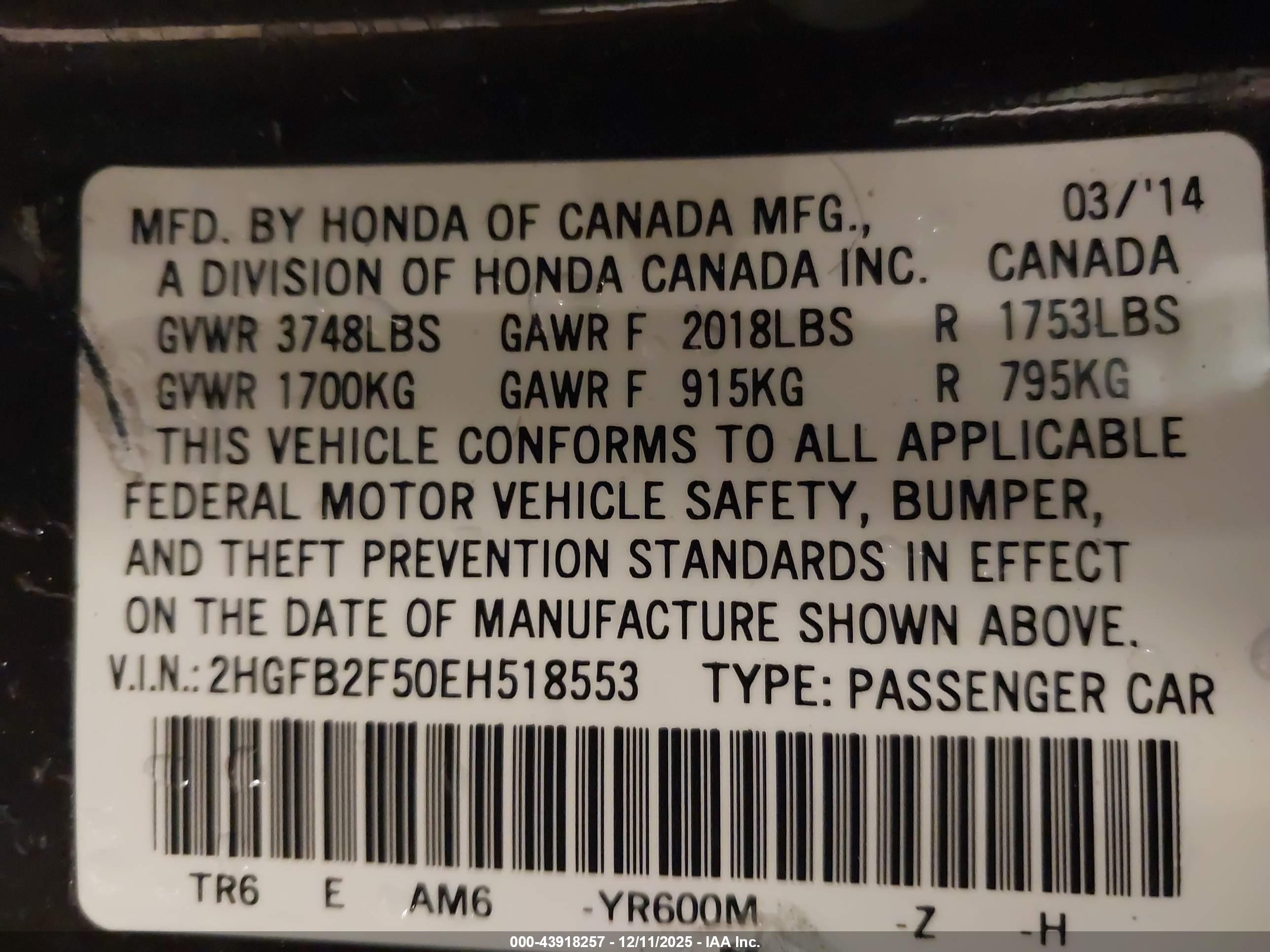 HONDA CIVIC image 9