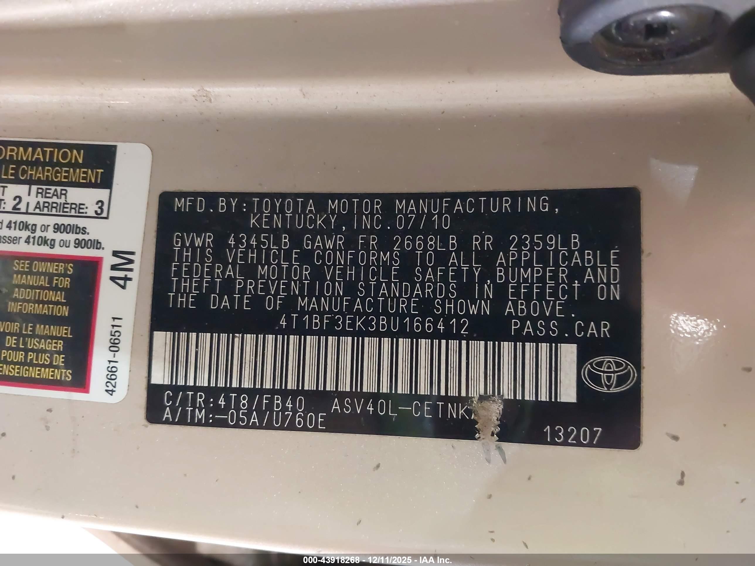 TOYOTA CAMRY image 9