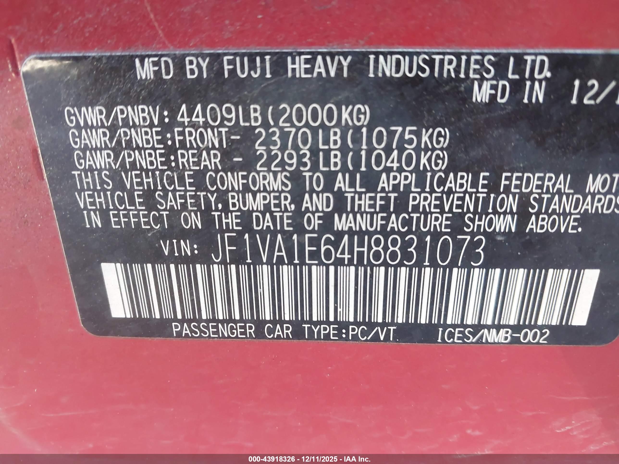 SUBARU WRX image 9