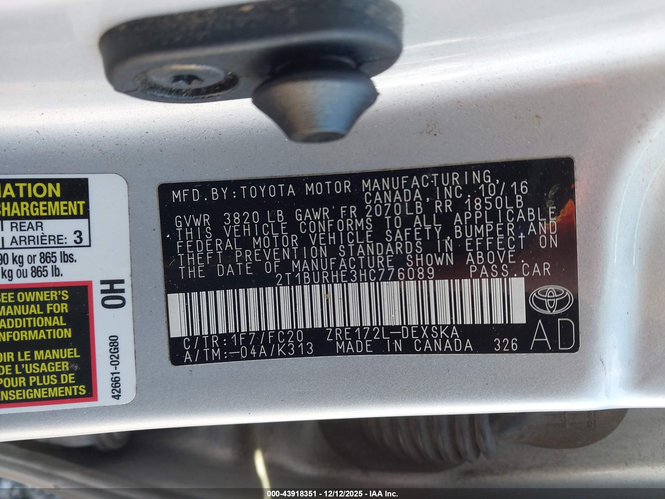 TOYOTA COROLLA image 9