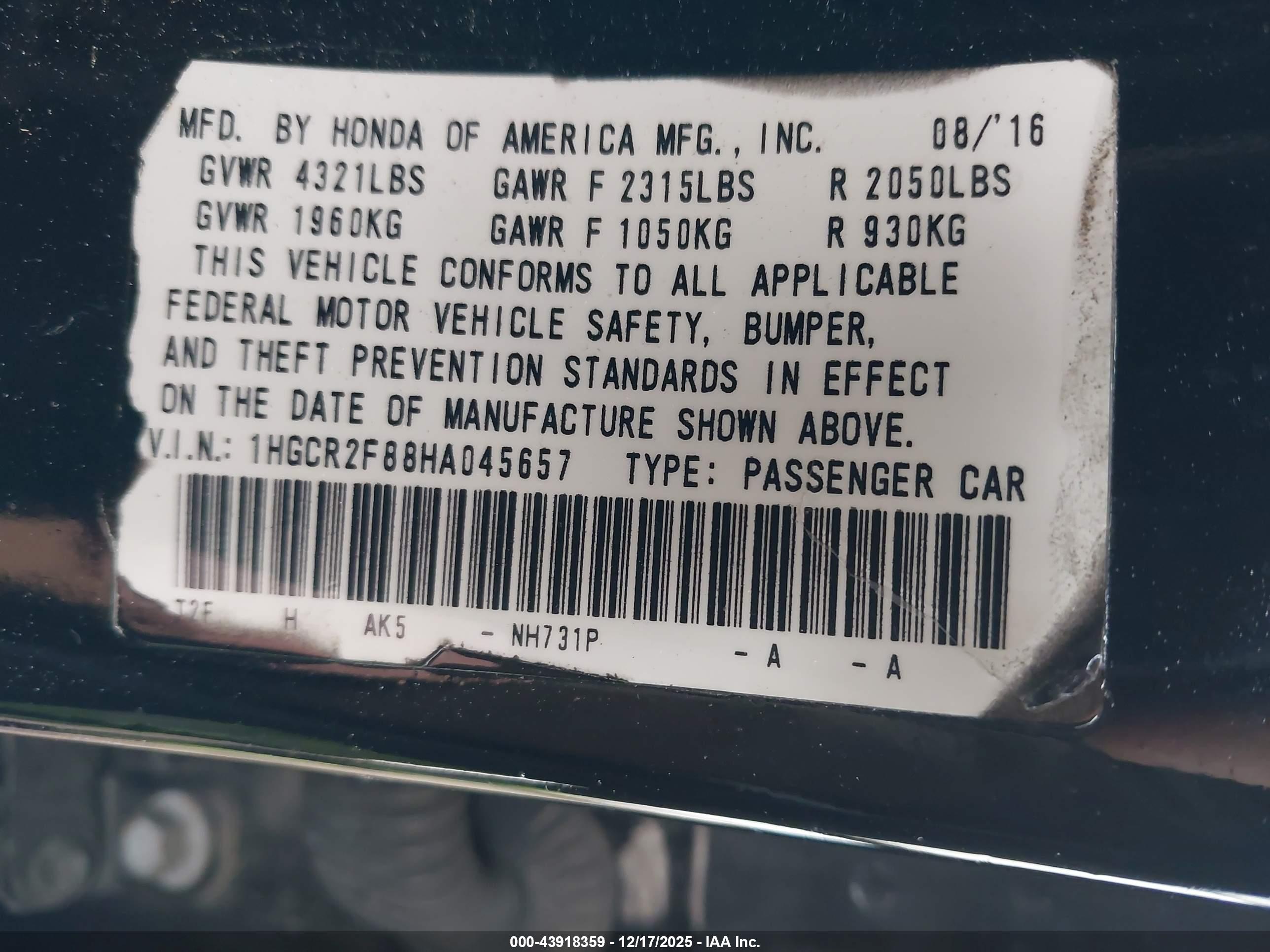 HONDA ACCORD image 9
