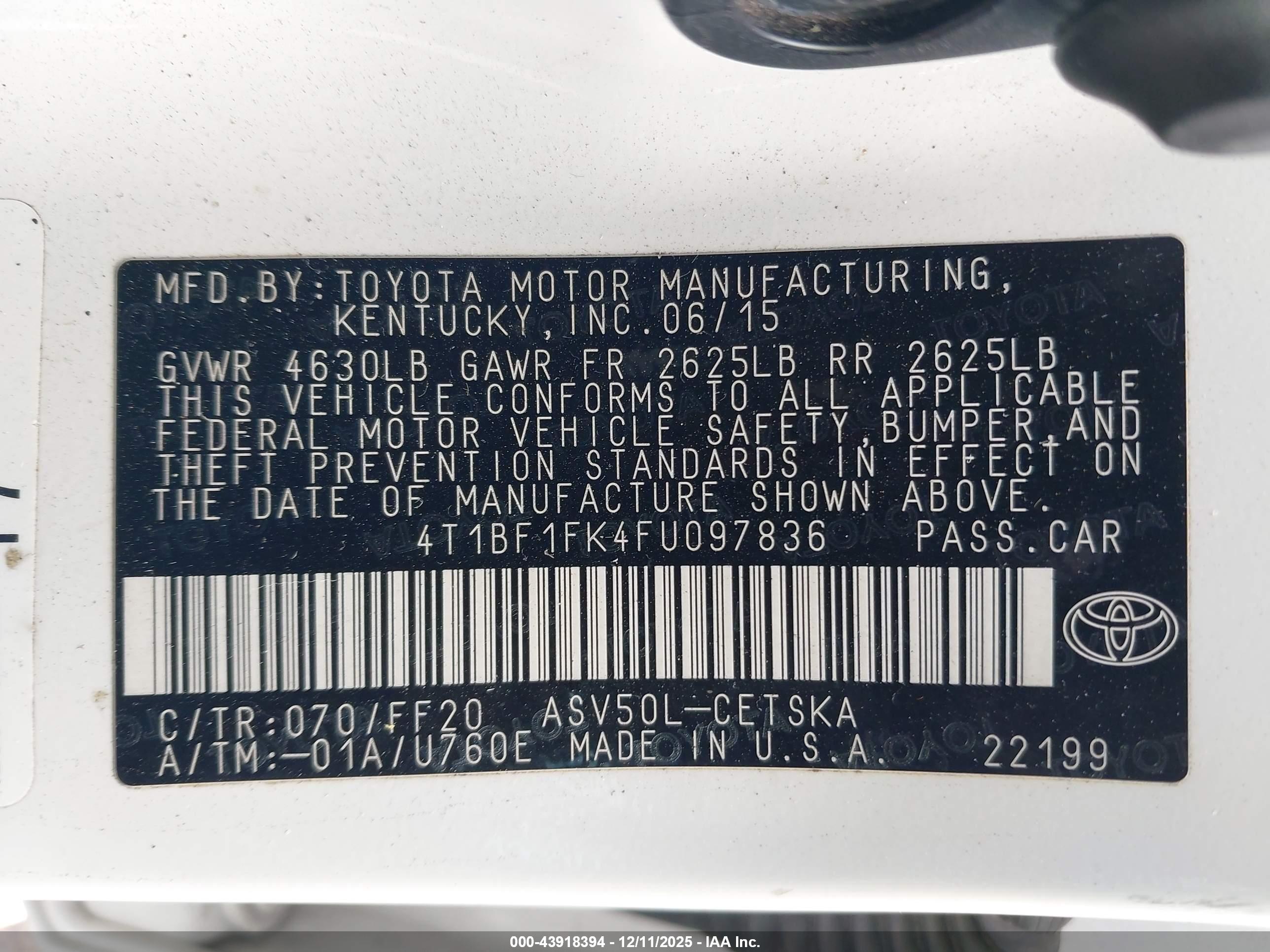 TOYOTA CAMRY image 9