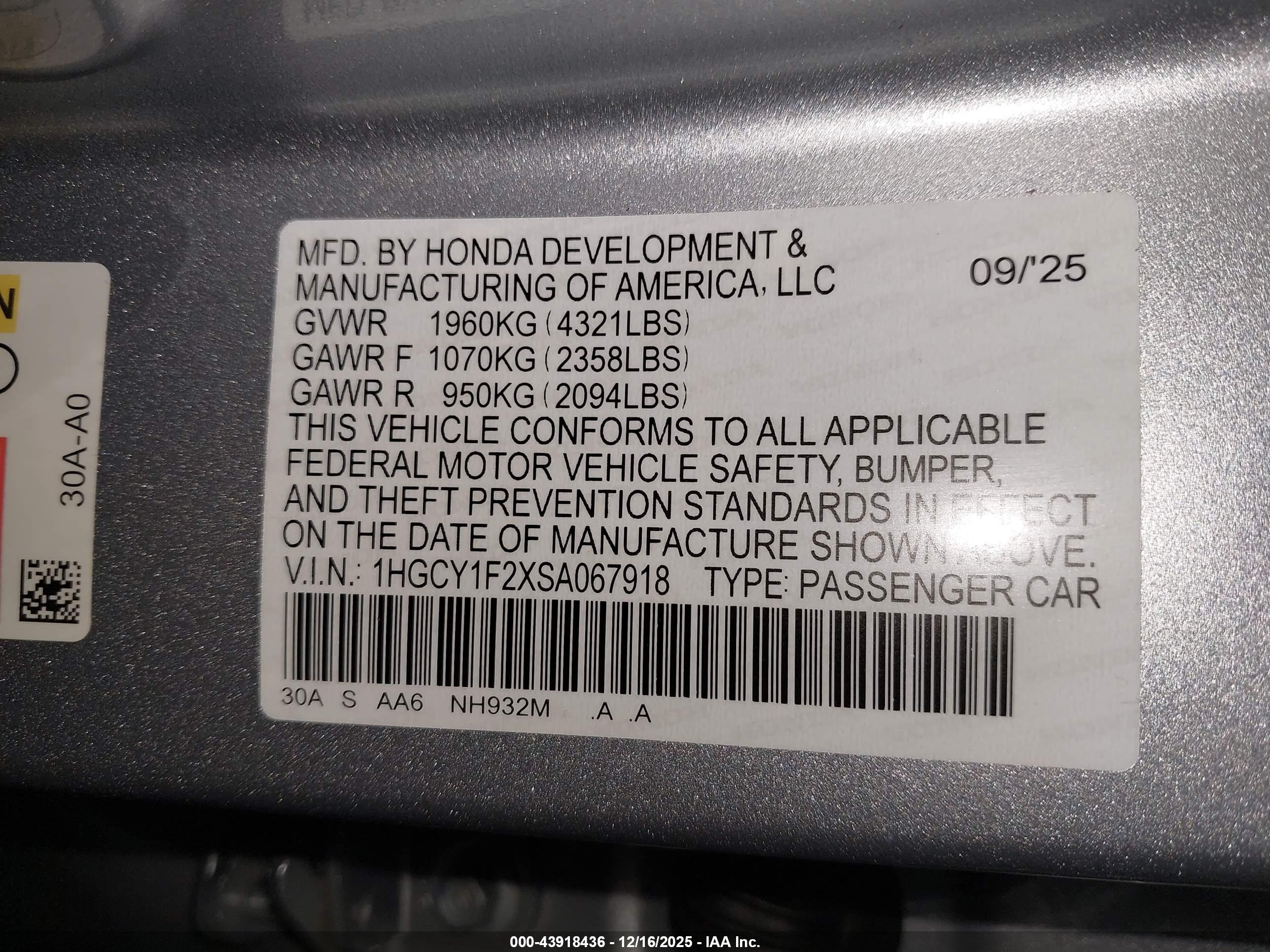 HONDA ACCORD image 9