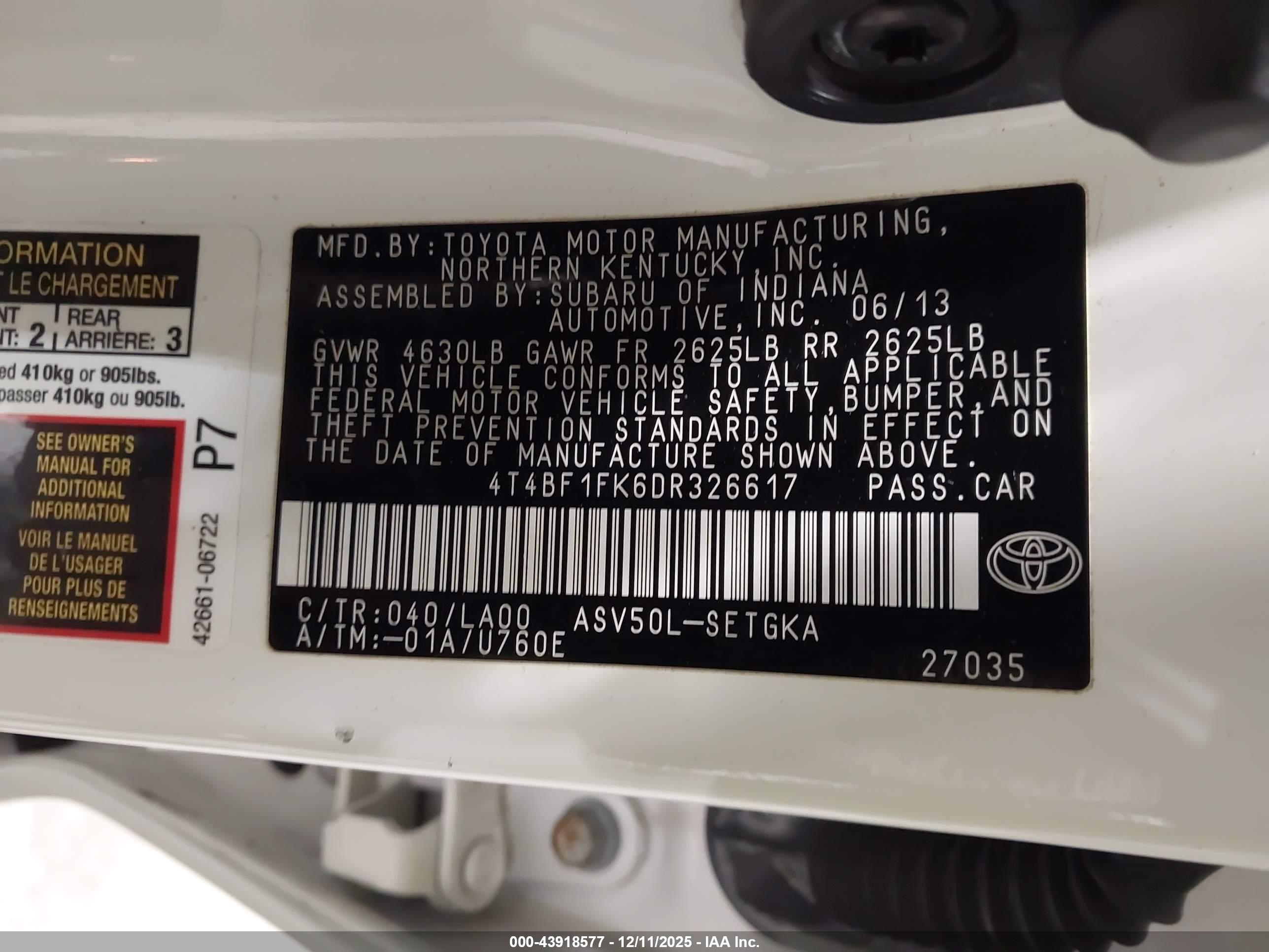 TOYOTA CAMRY image 9
