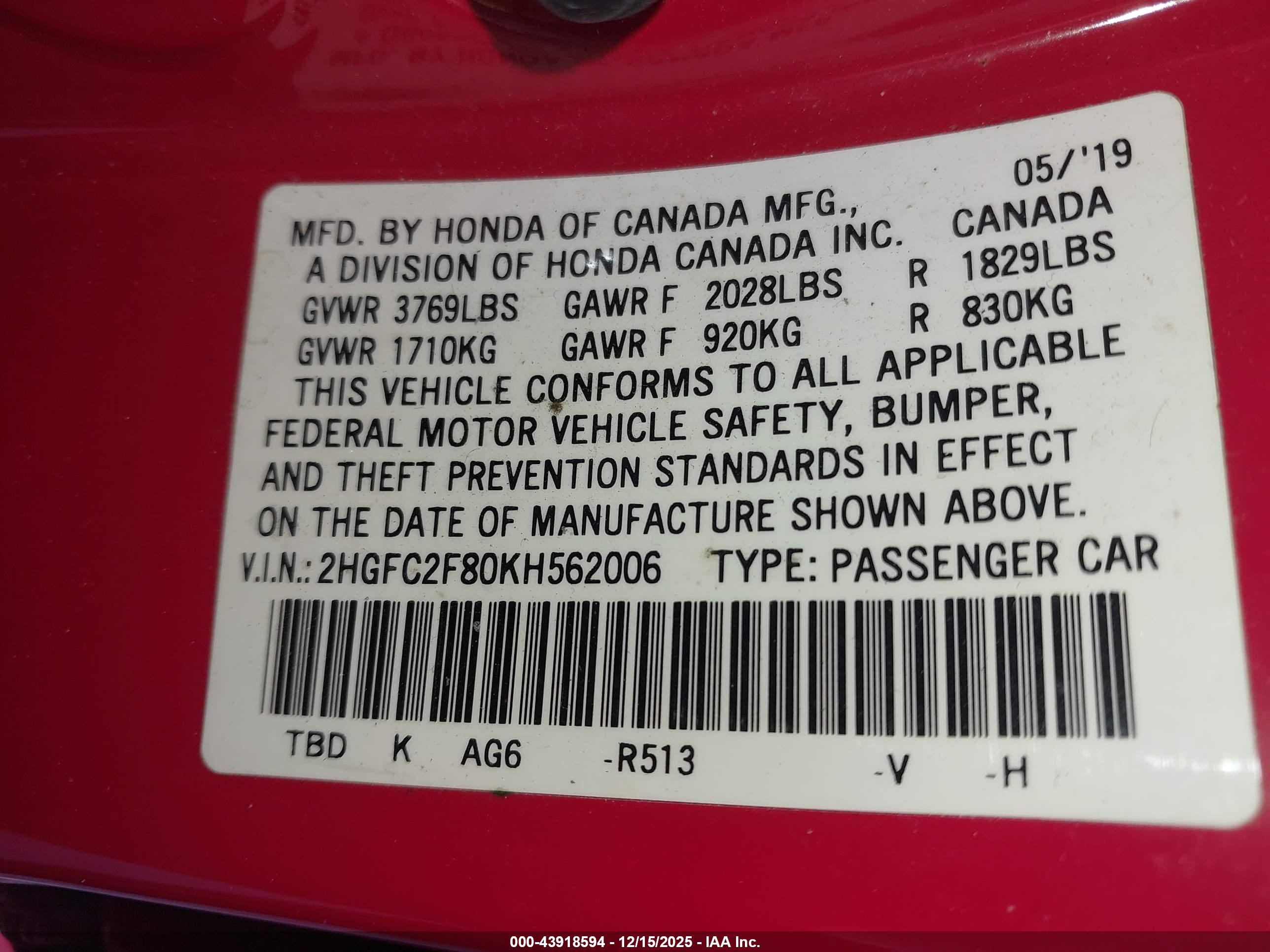 HONDA CIVIC image 9
