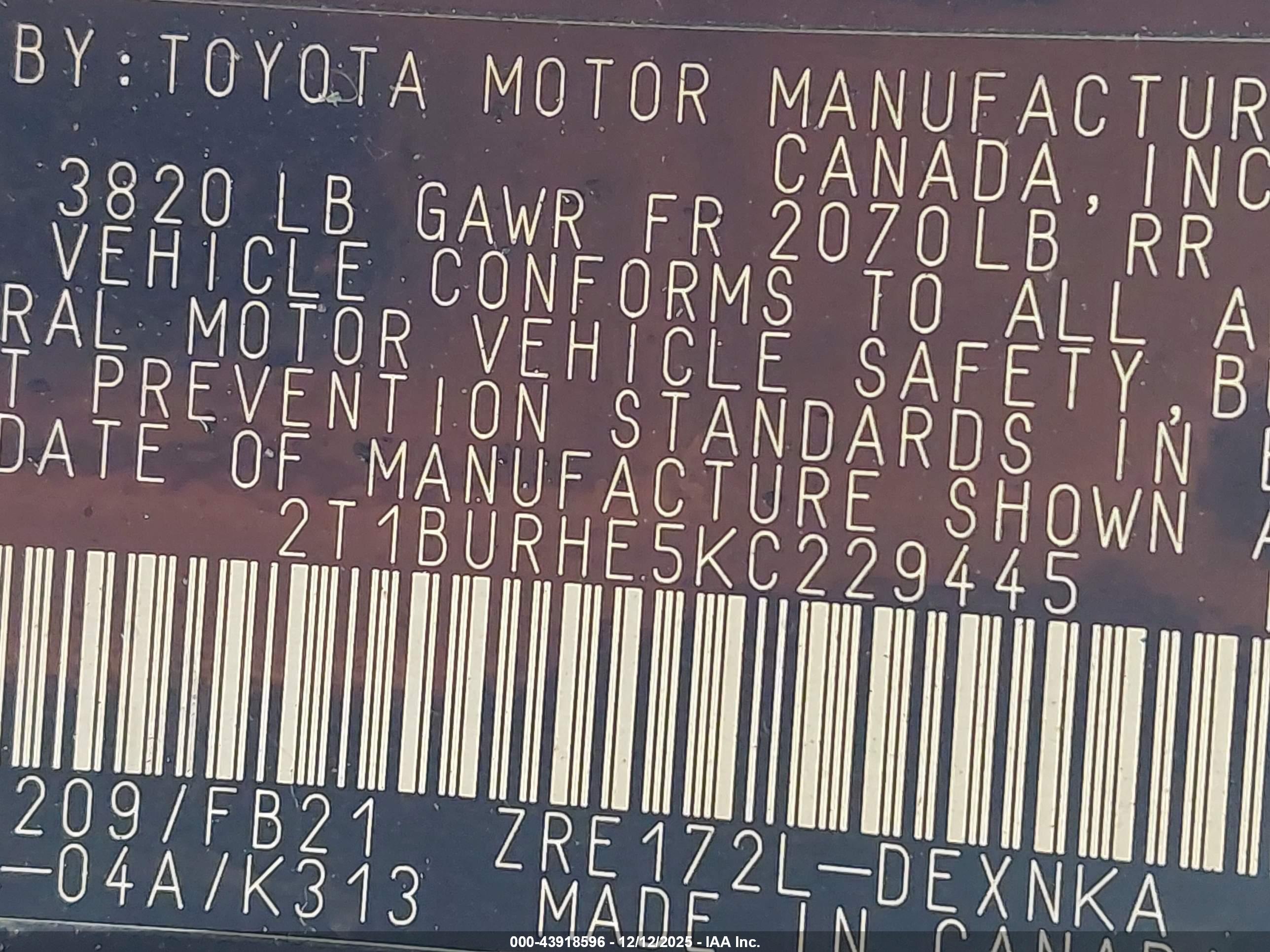 TOYOTA COROLLA image 9