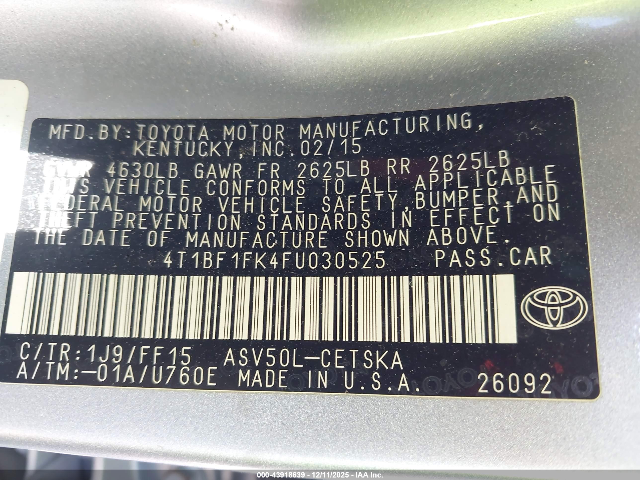 TOYOTA CAMRY image 9