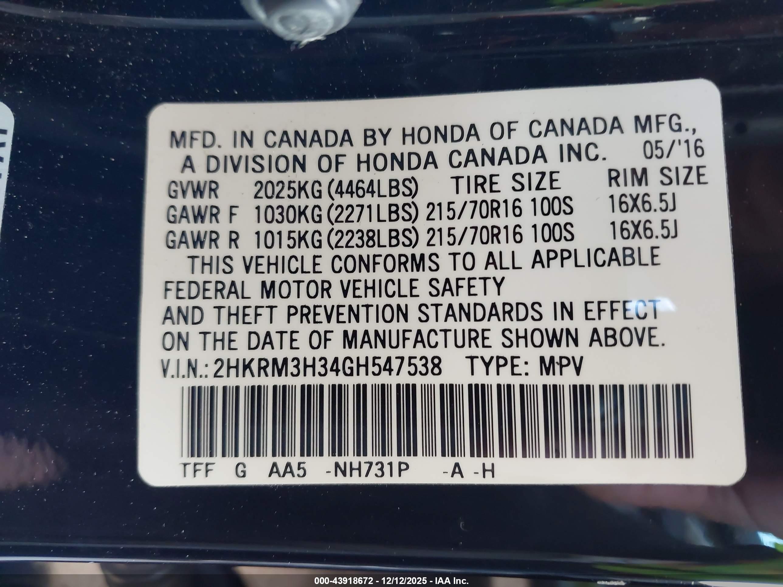 HONDA CR-V image 9