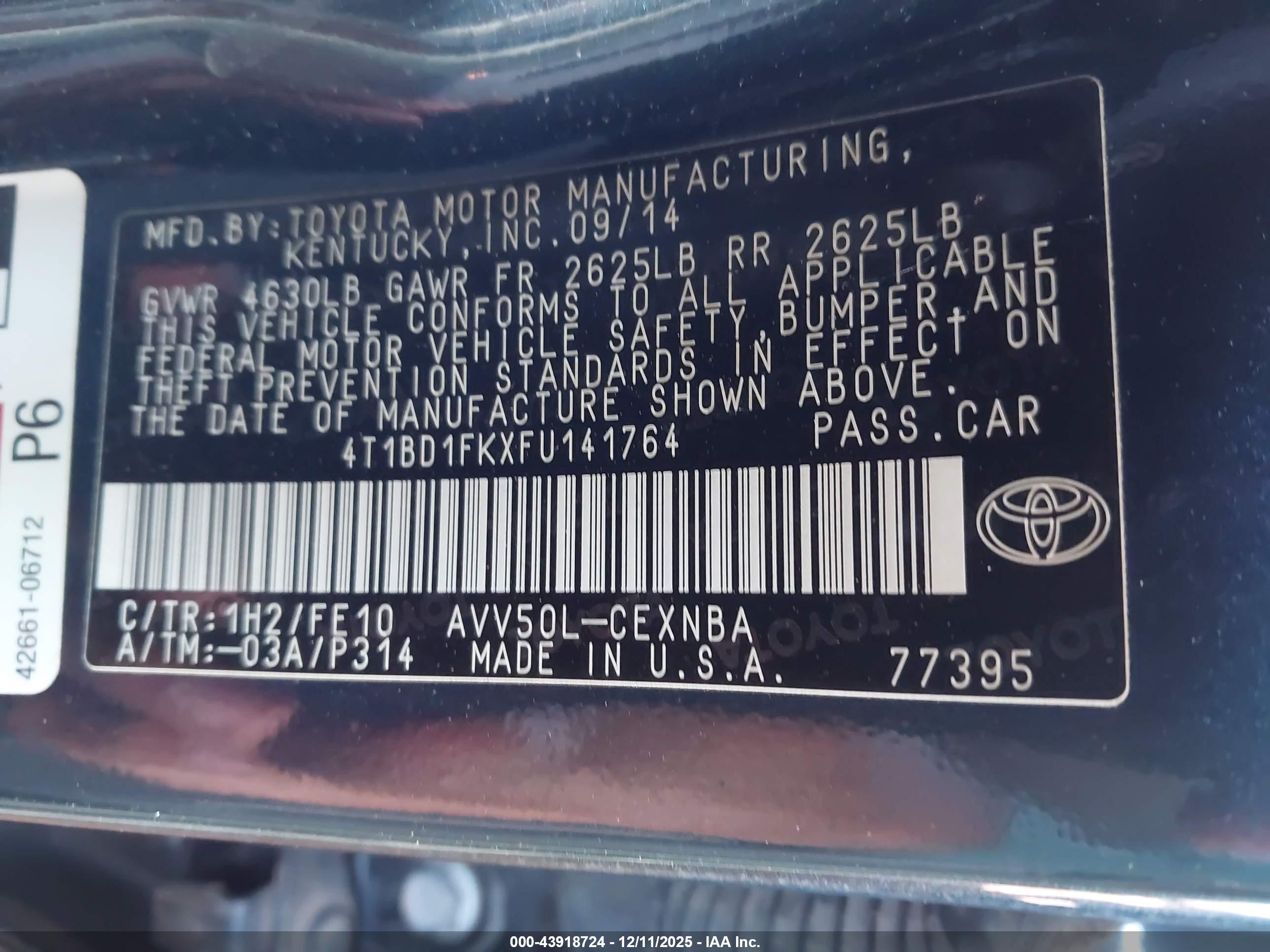 TOYOTA CAMRY image 9