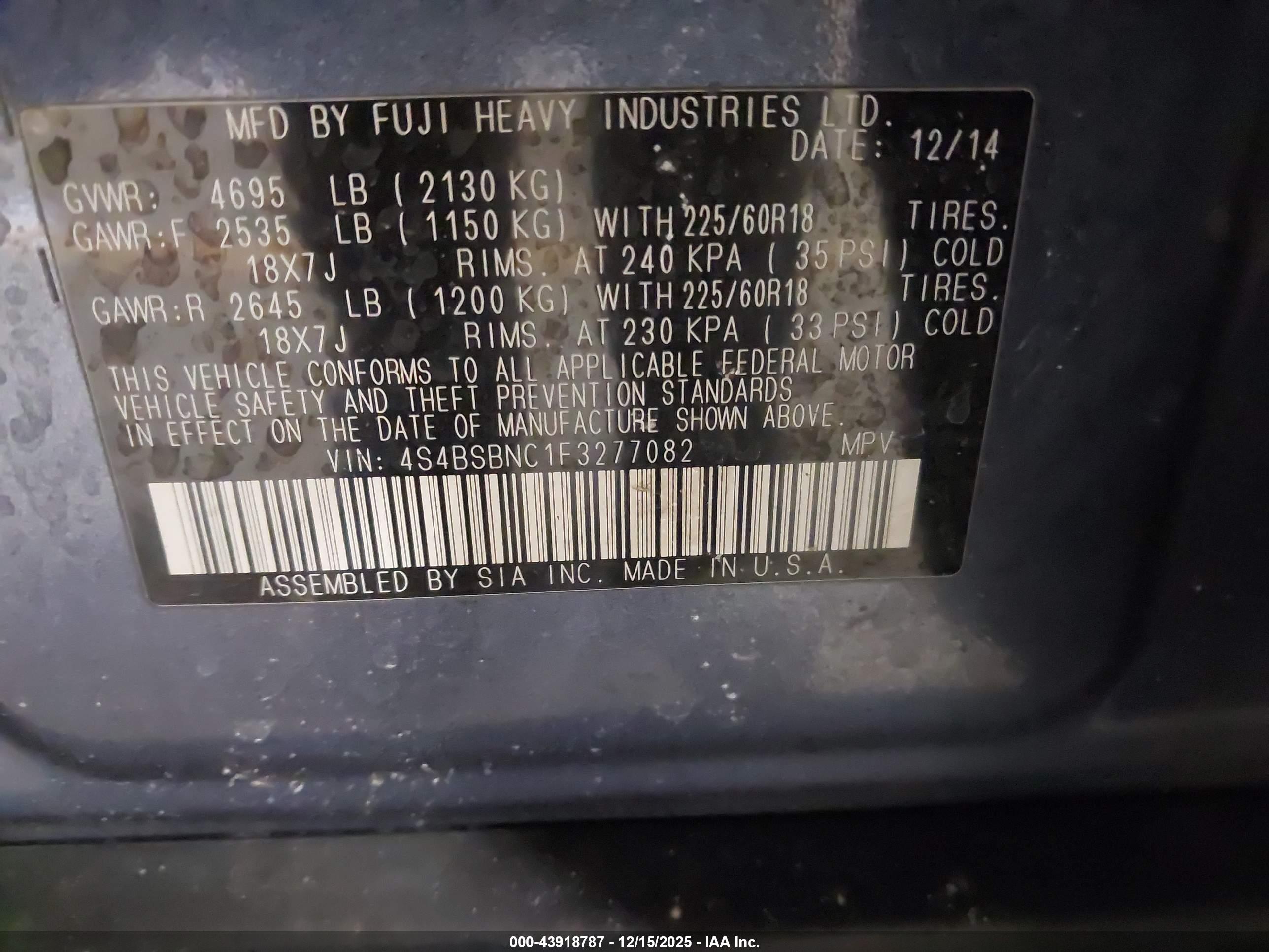 SUBARU OUTBACK image 9