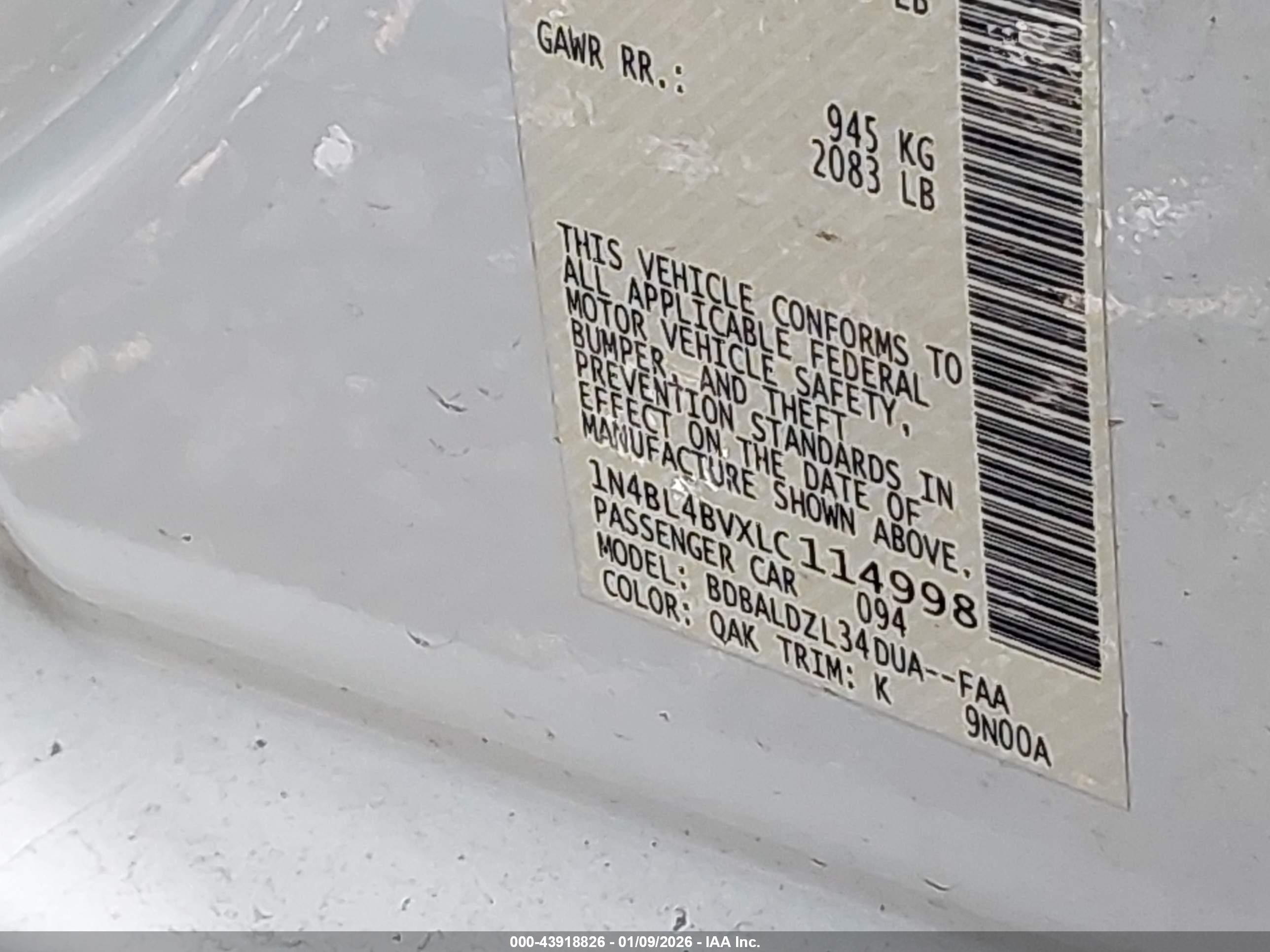 NISSAN ALTIMA image 9