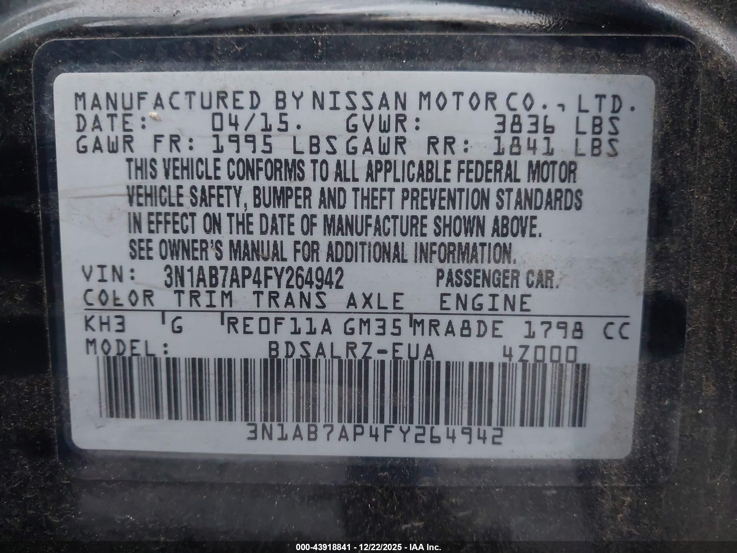 NISSAN SENTRA image 9