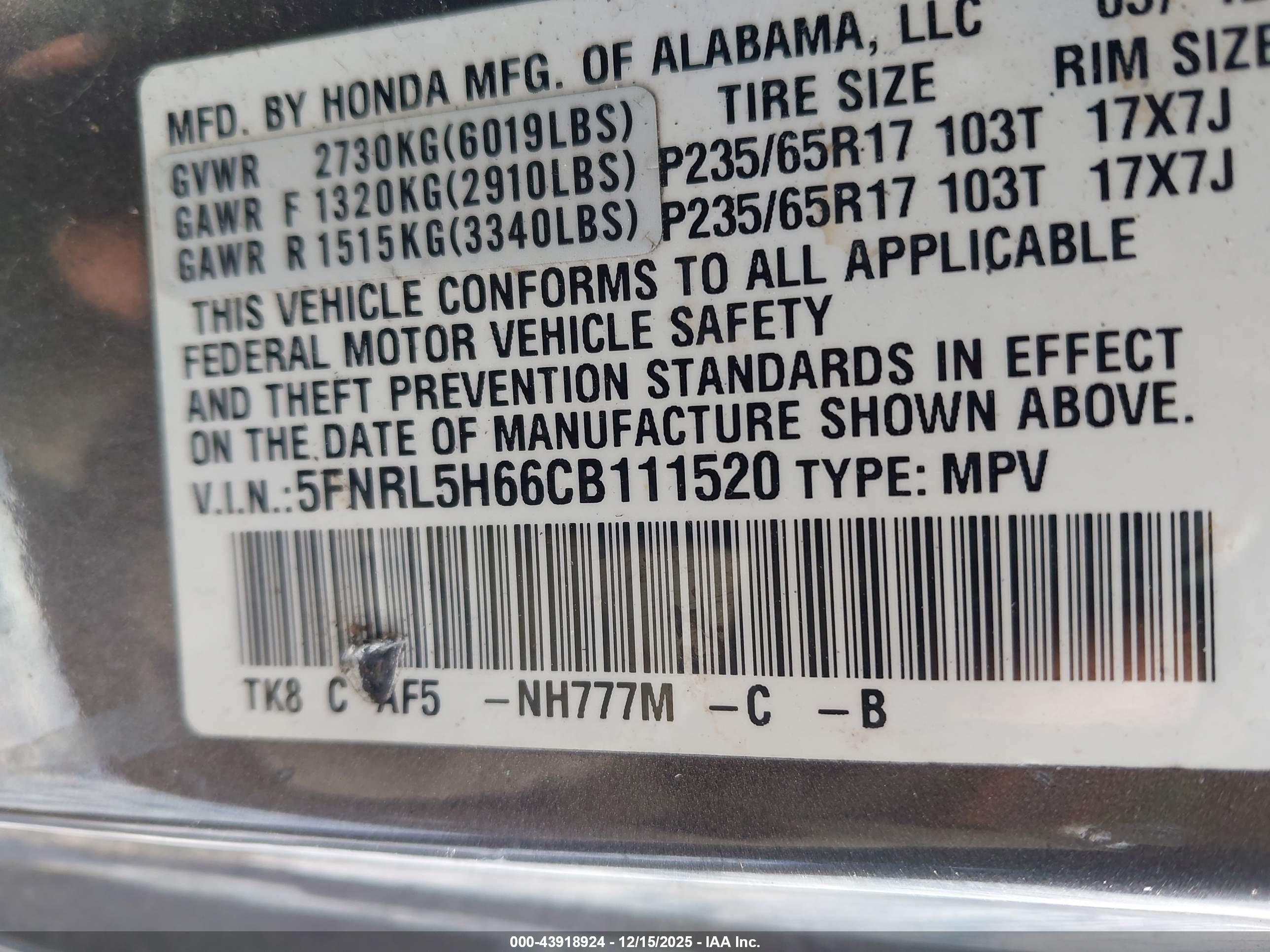 HONDA ODYSSEY image 9