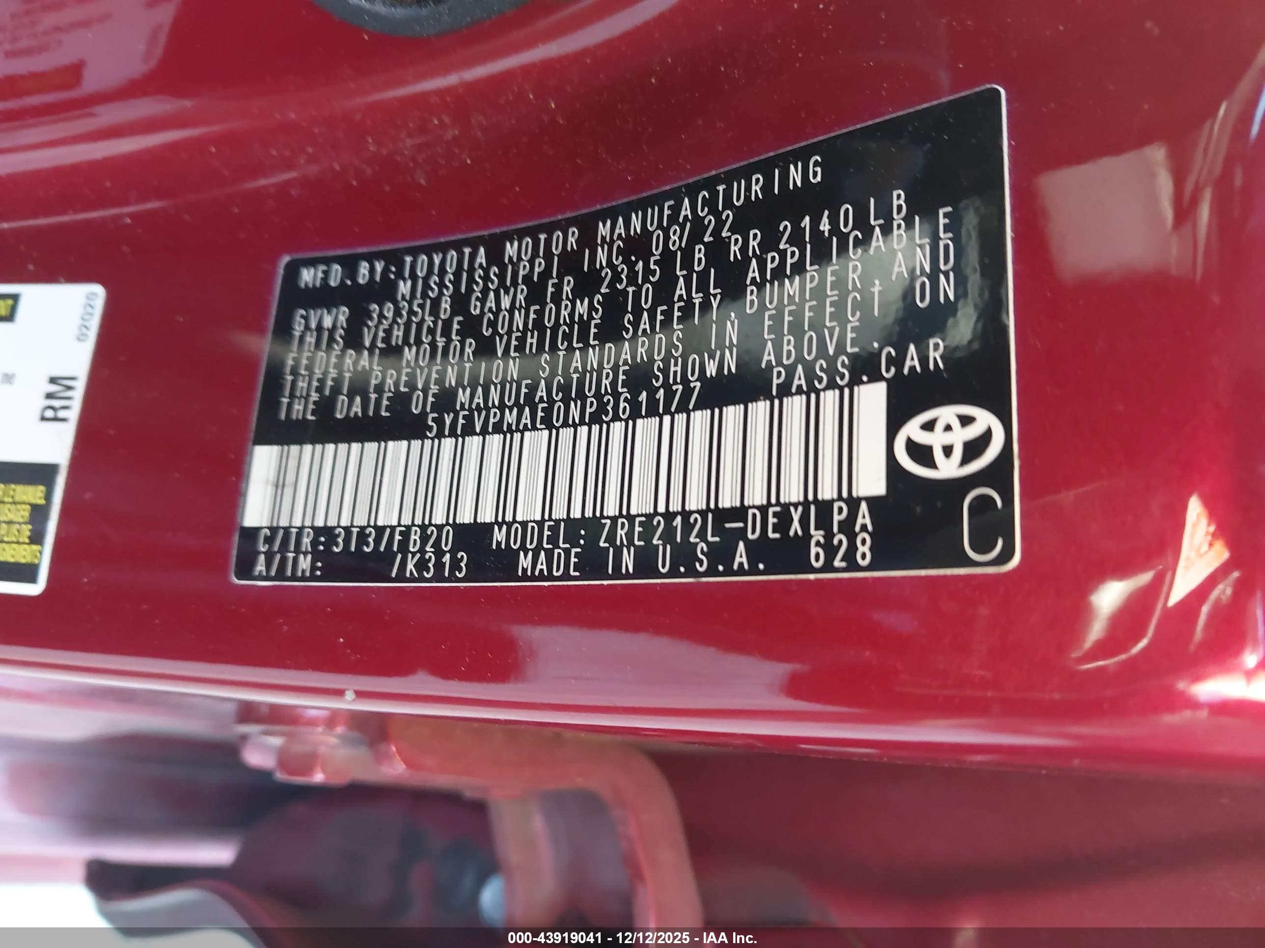 TOYOTA COROLLA image 9