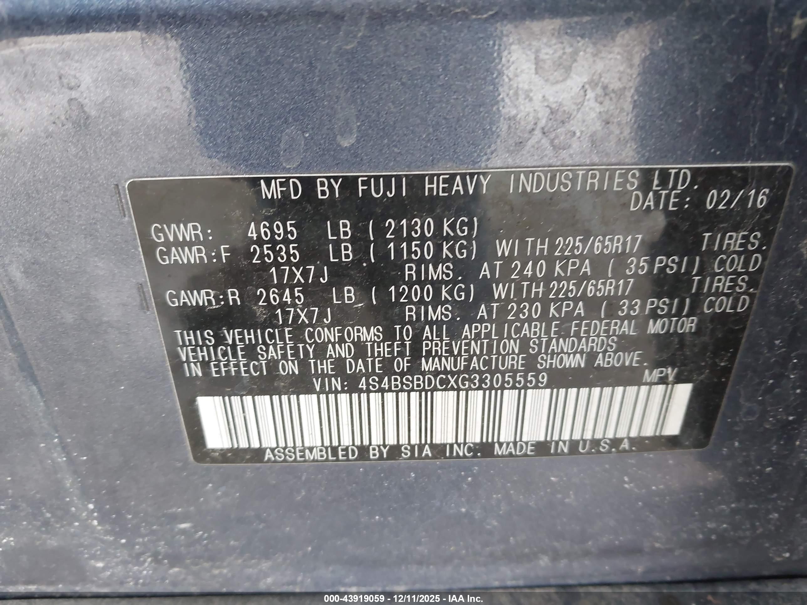 SUBARU OUTBACK image 9