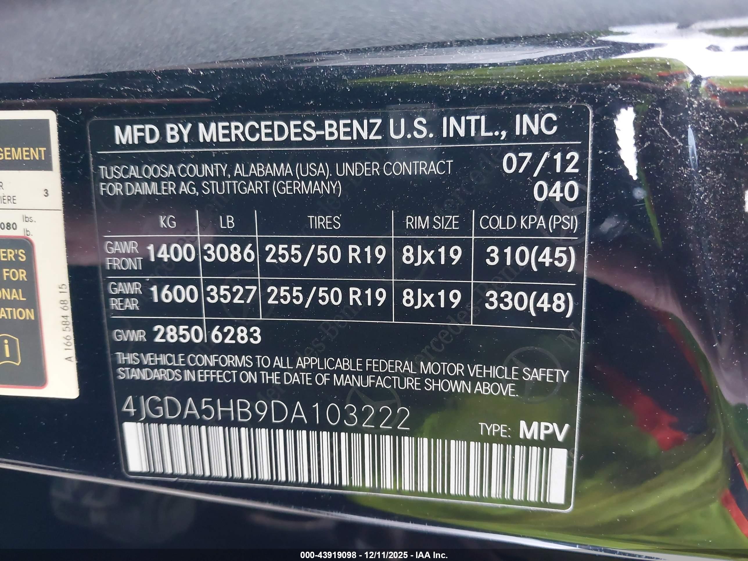MERCEDES-BENZ ML image 9