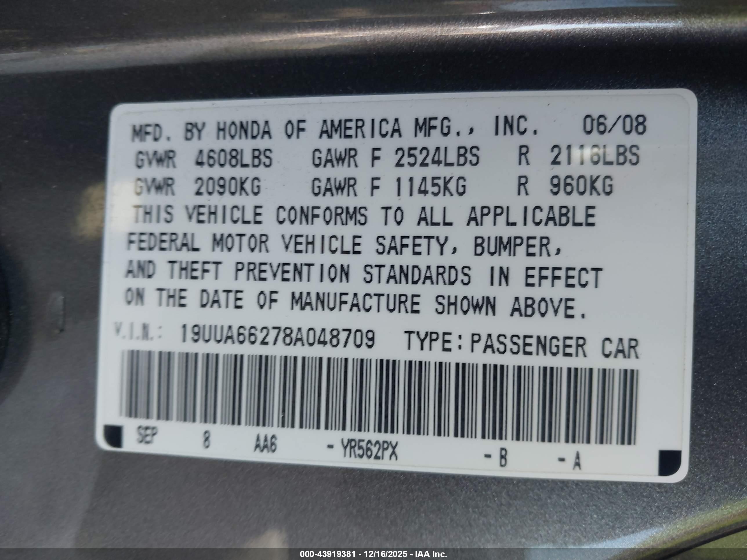 ACURA TL image 9