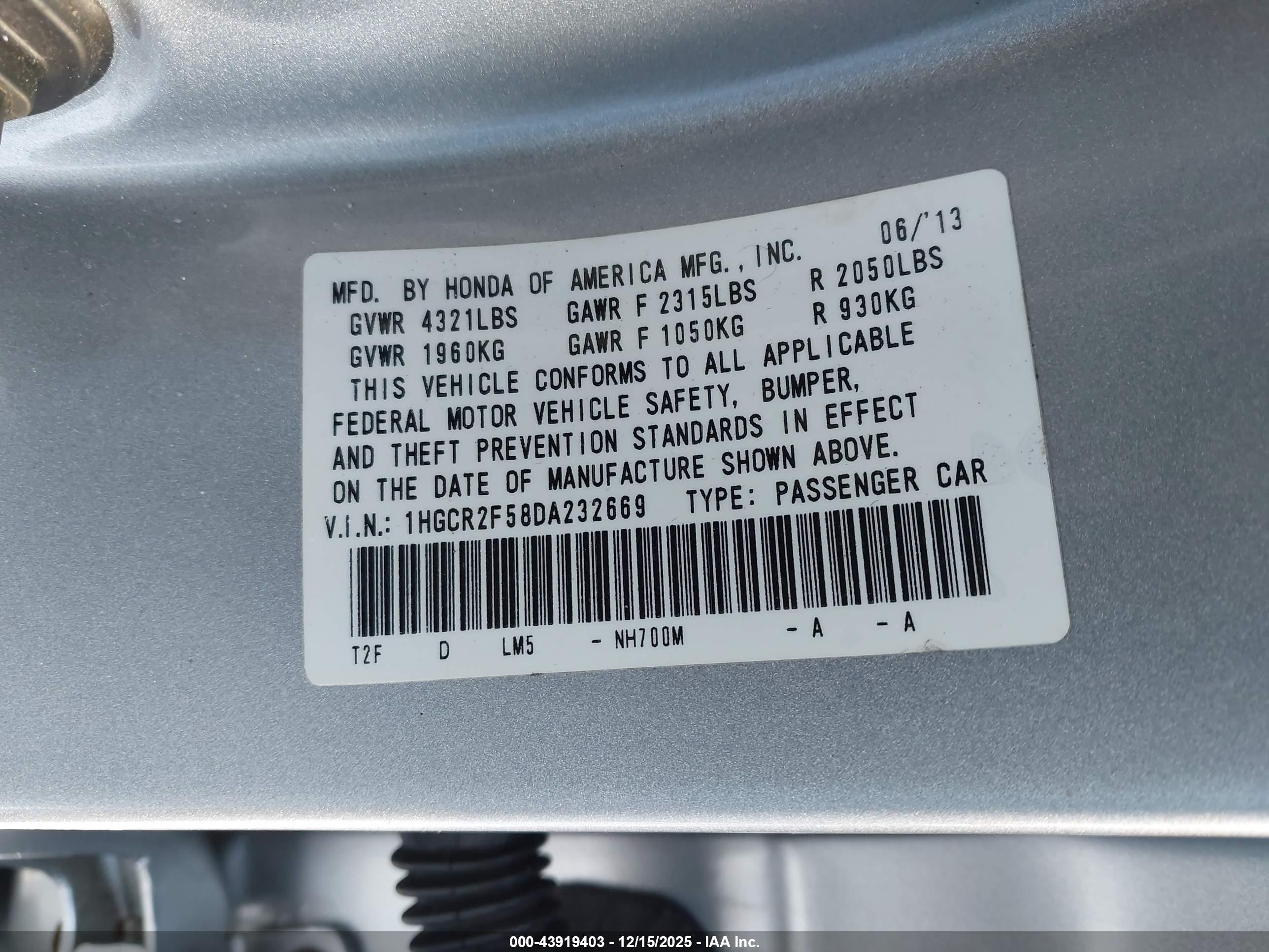 HONDA ACCORD image 9