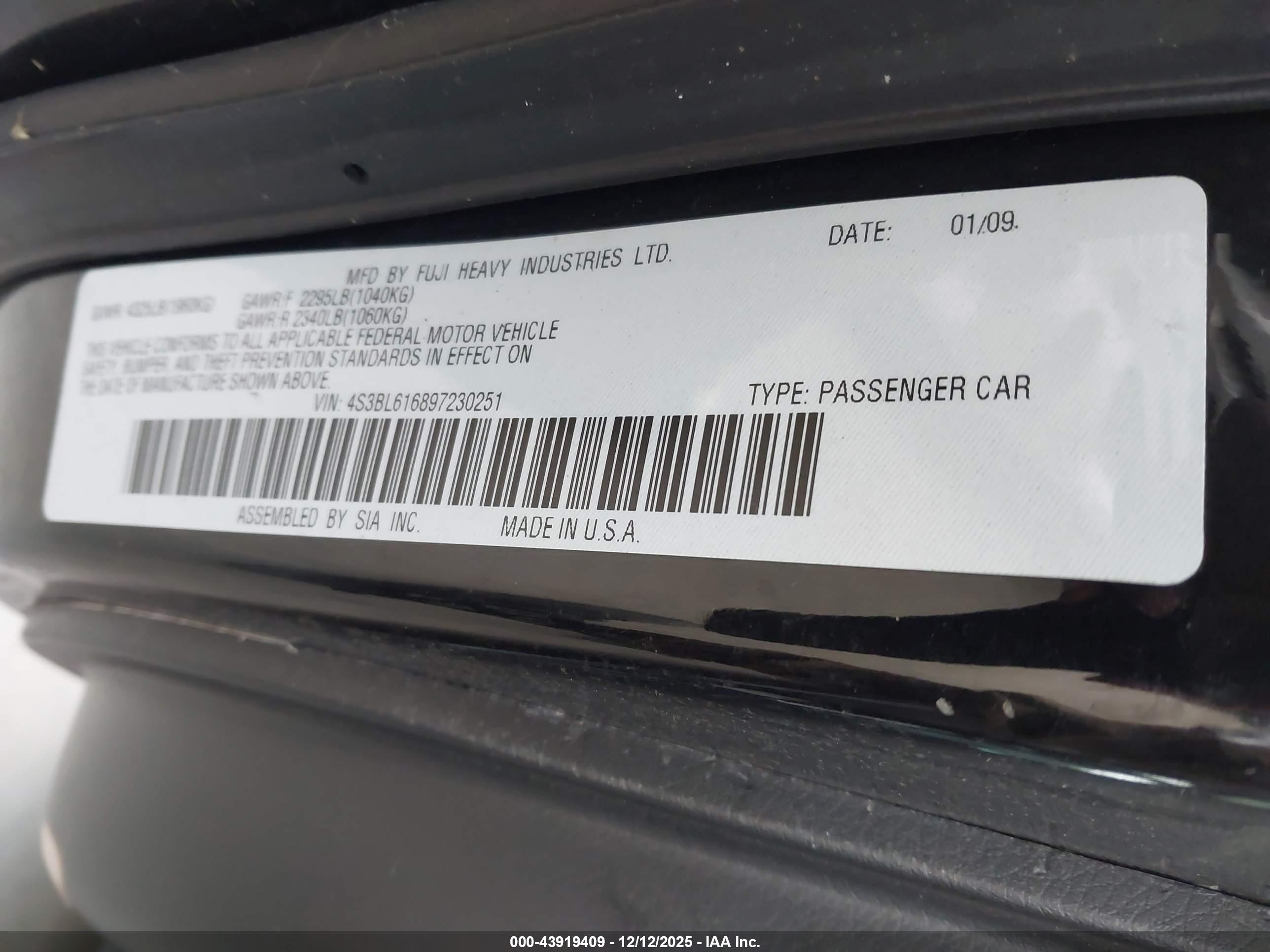 SUBARU LEGACY image 9