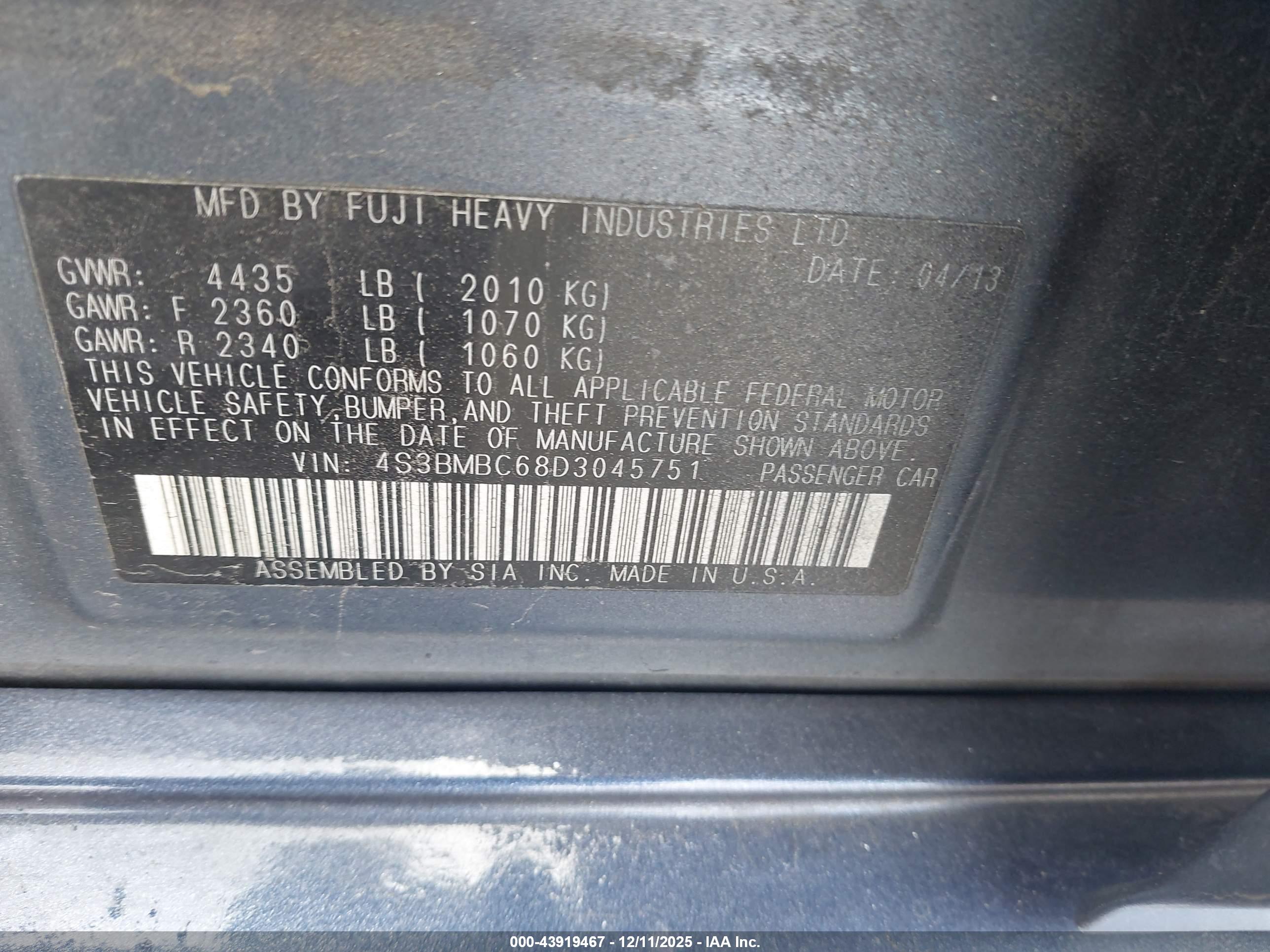 SUBARU LEGACY image 9