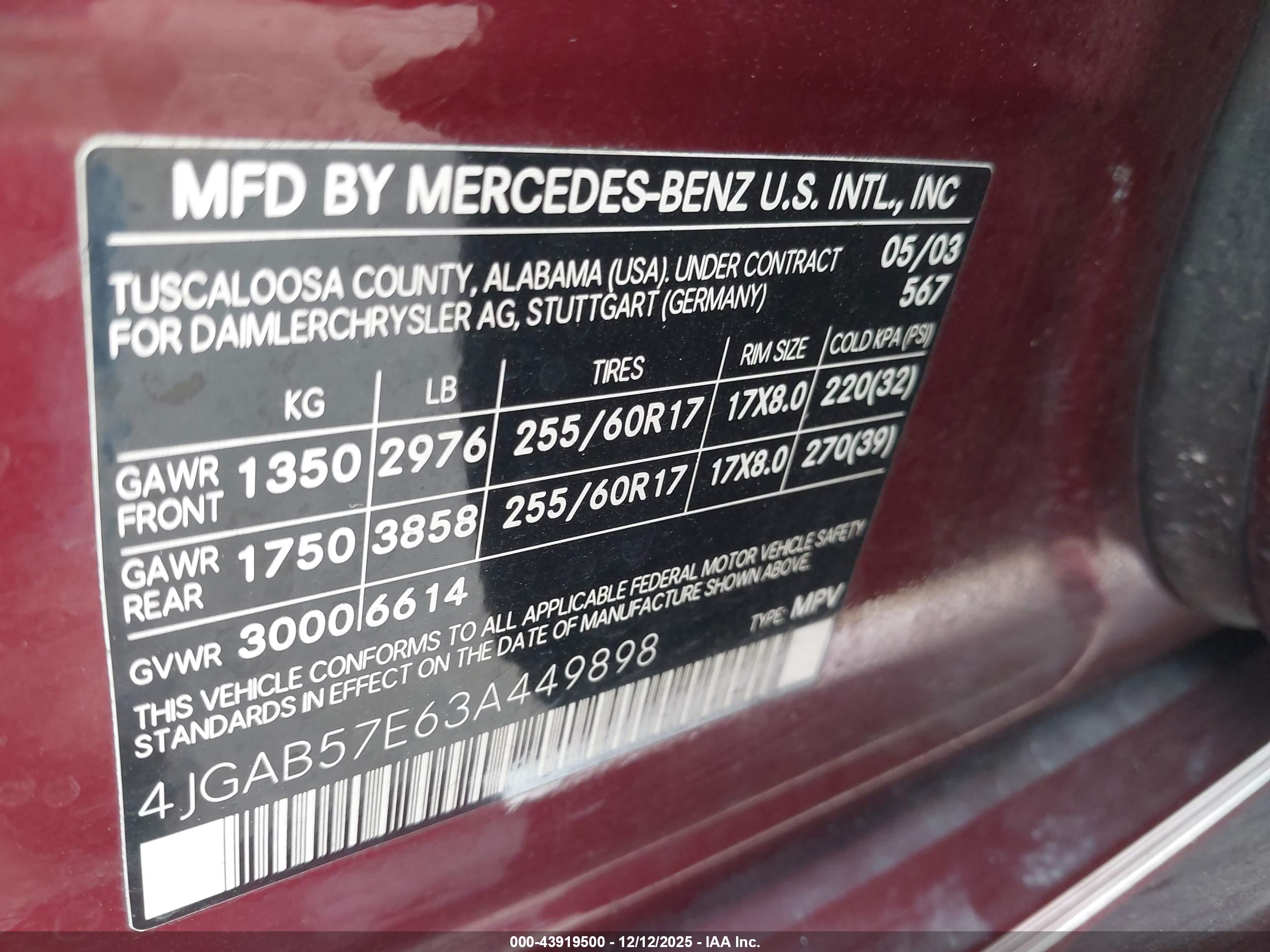 MERCEDES-BENZ ML image 9