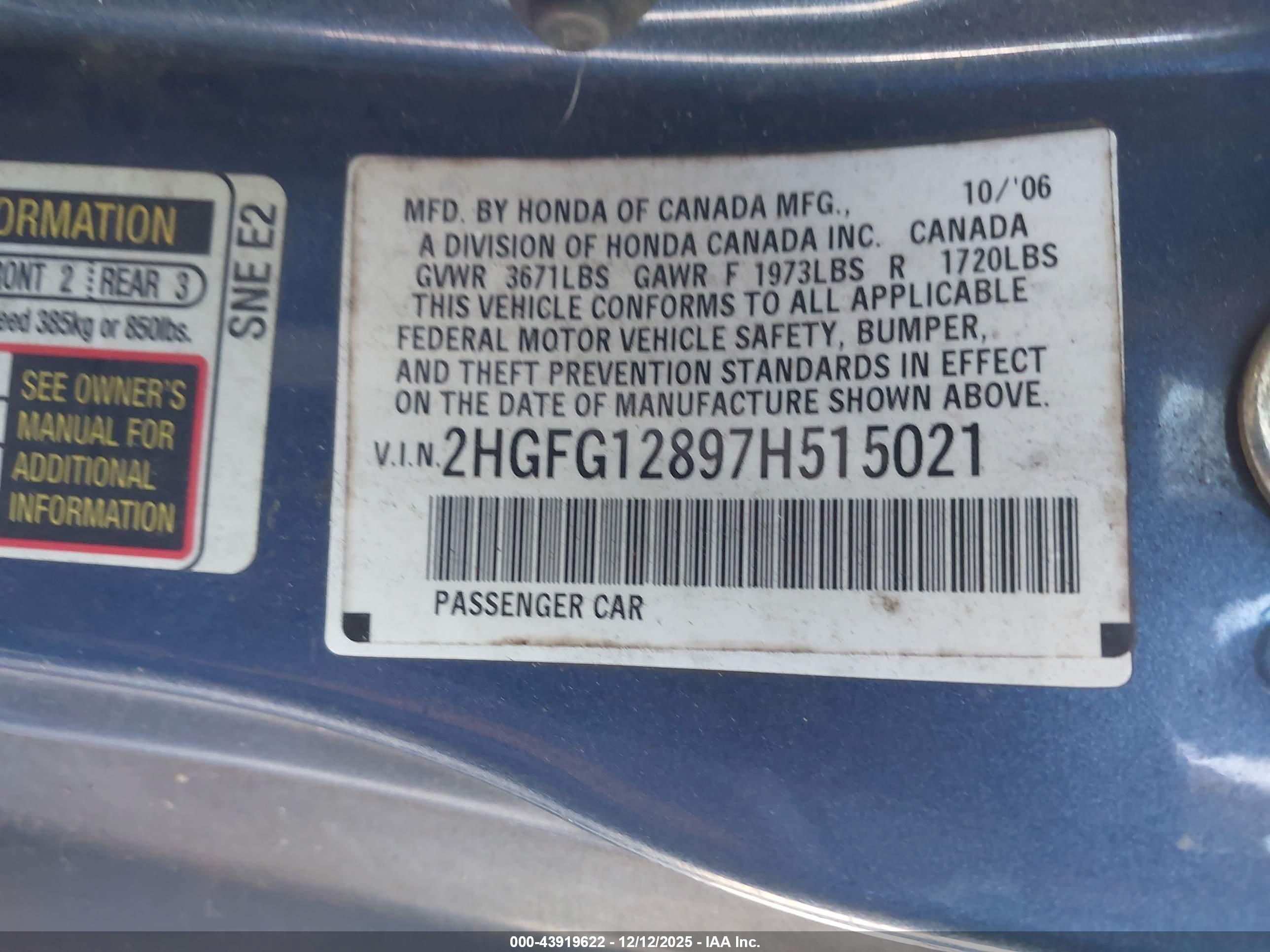 HONDA CIVIC image 9