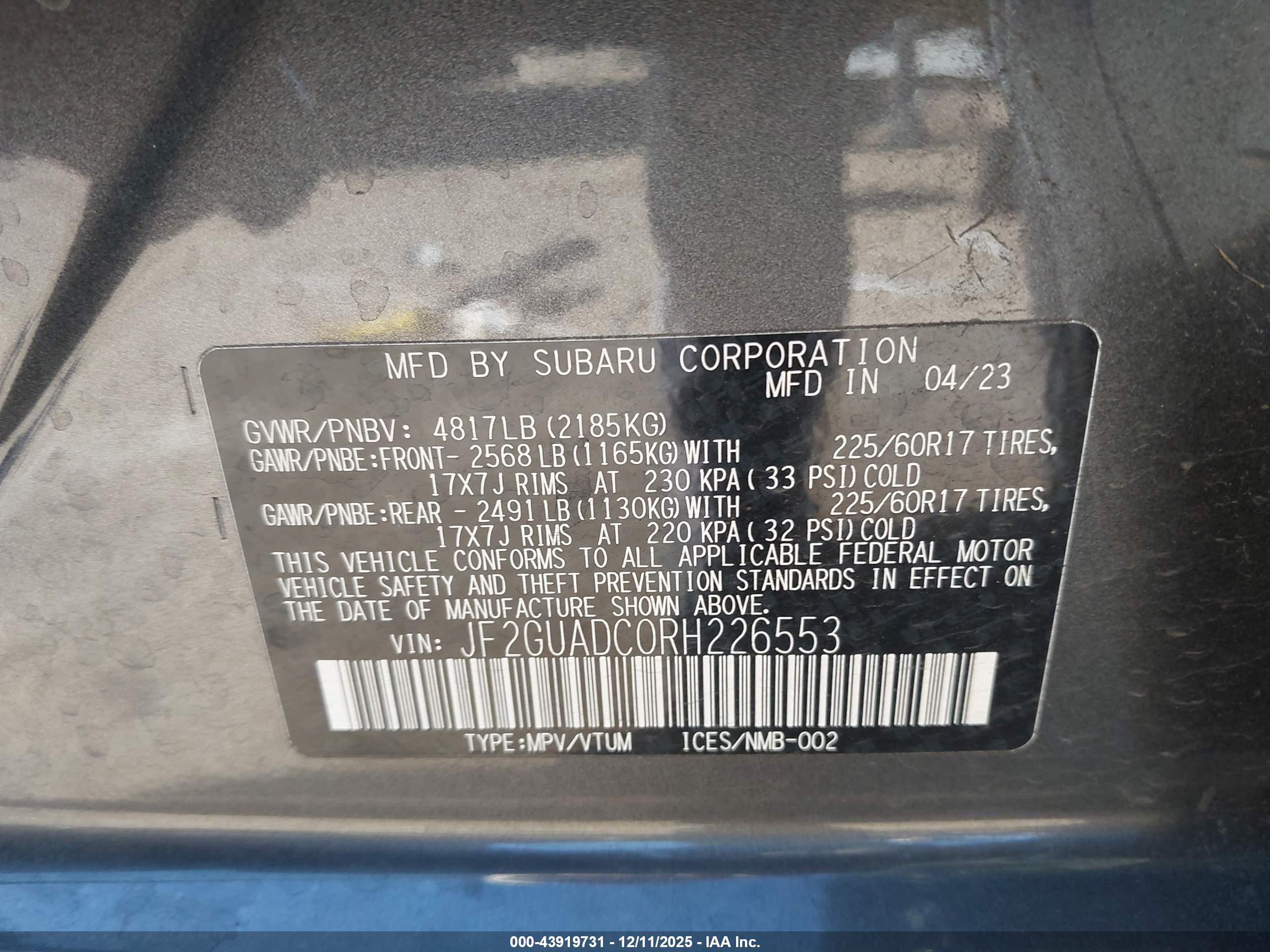 SUBARU CROSSTREK image 9