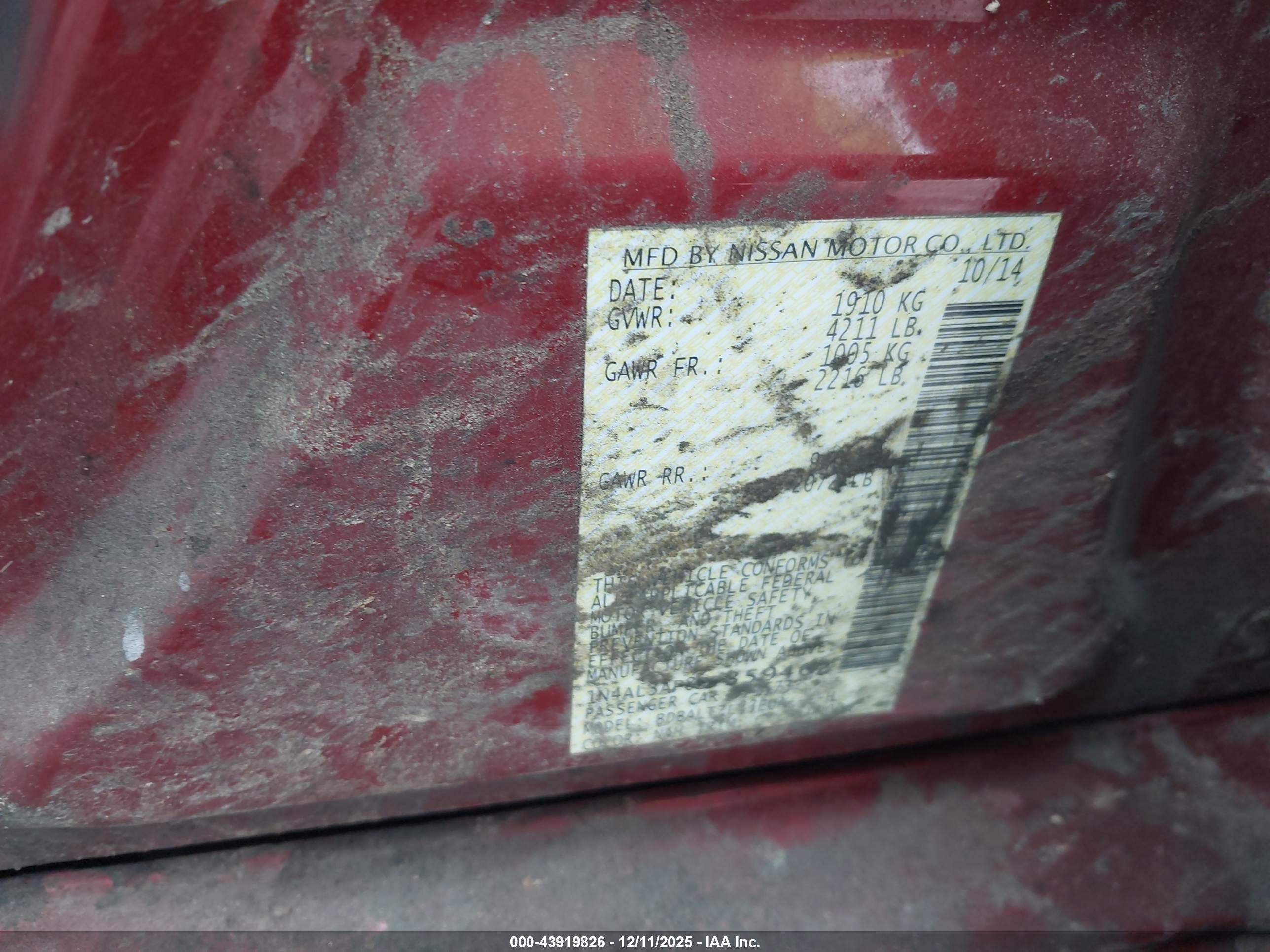NISSAN ALTIMA image 9