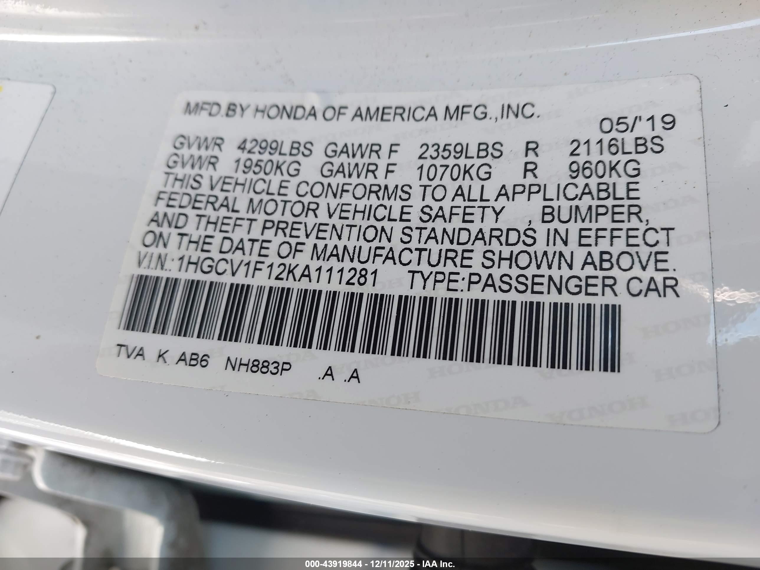 HONDA ACCORD image 9