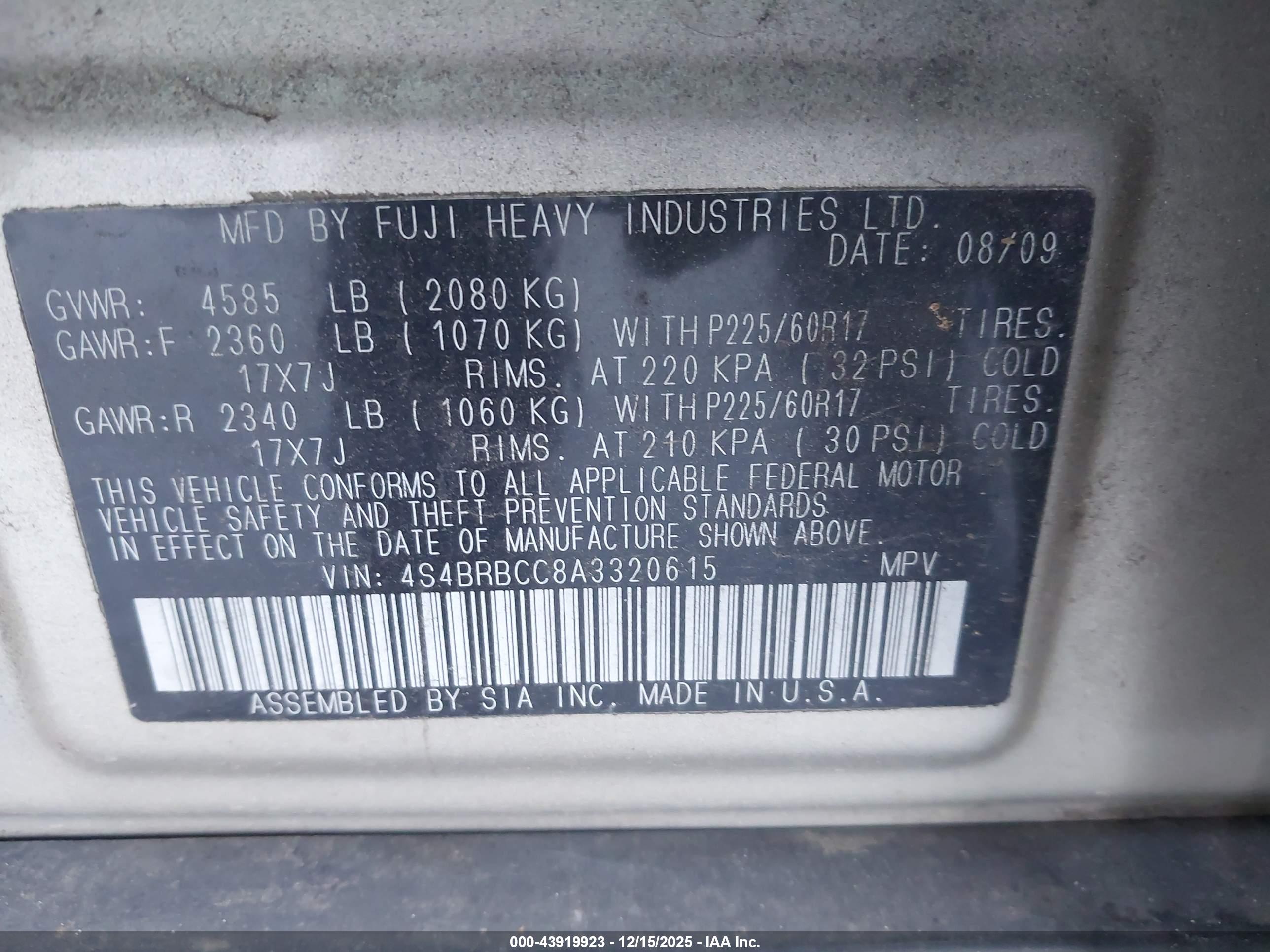 SUBARU OUTBACK image 9