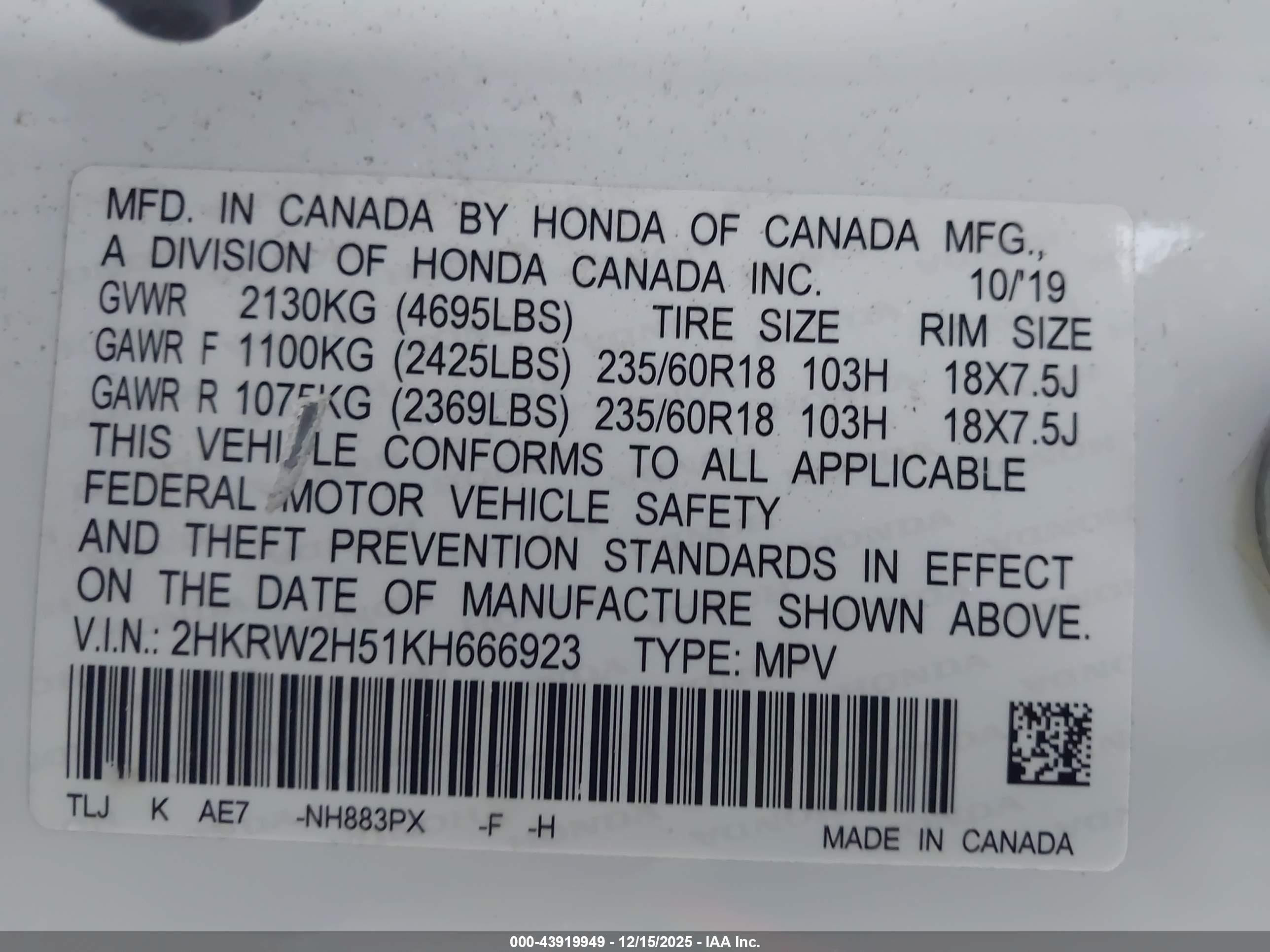HONDA CR-V image 9