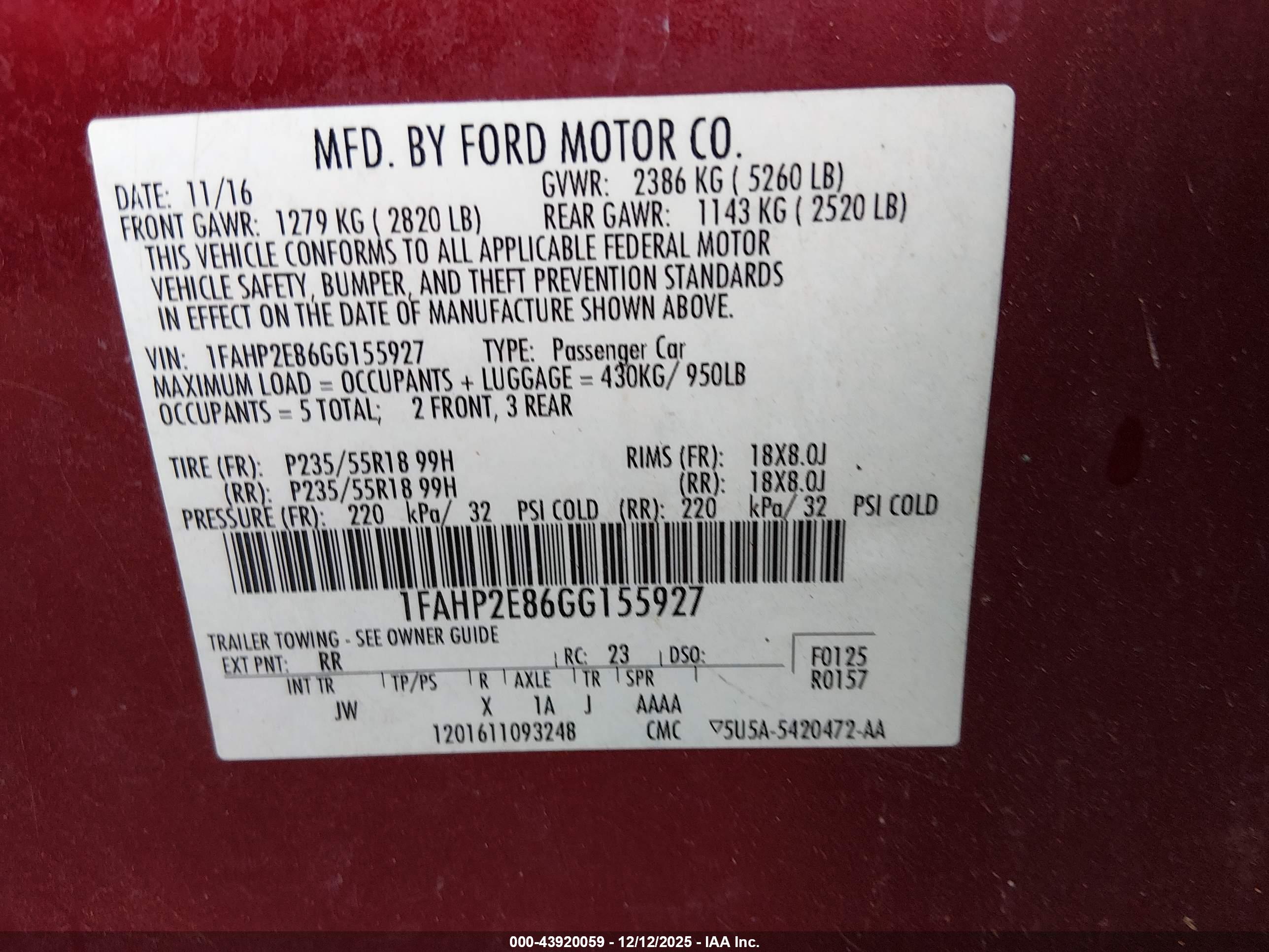 FORD TAURUS image 9