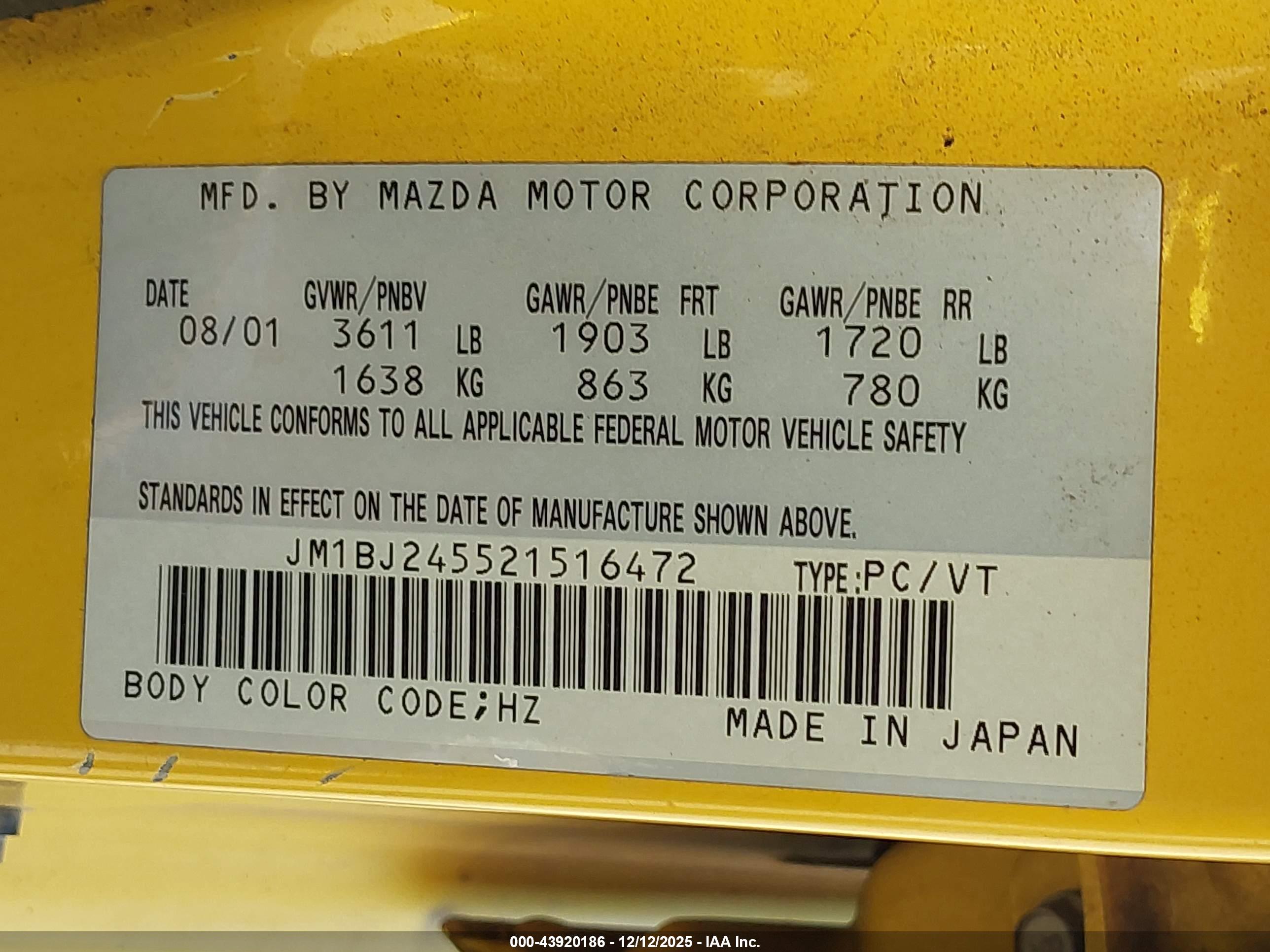 MAZDA PROTEGE5 image 9