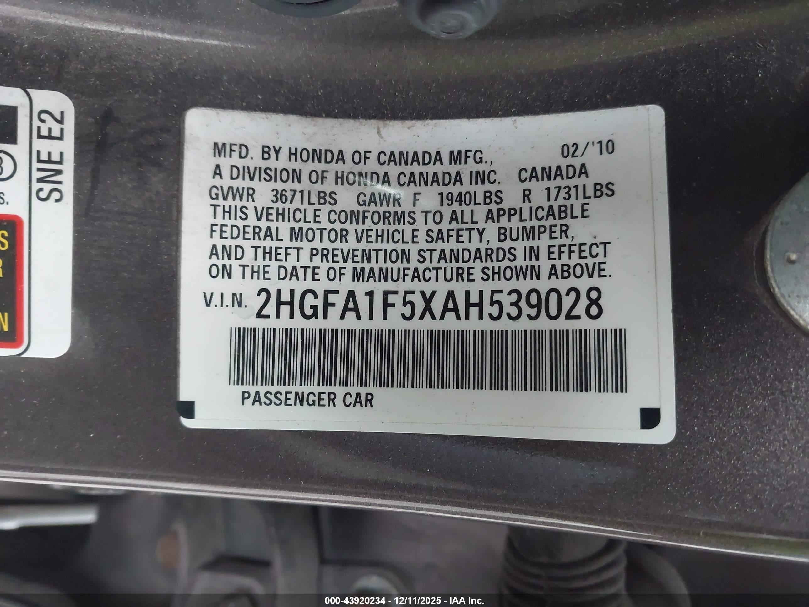 HONDA CIVIC image 9
