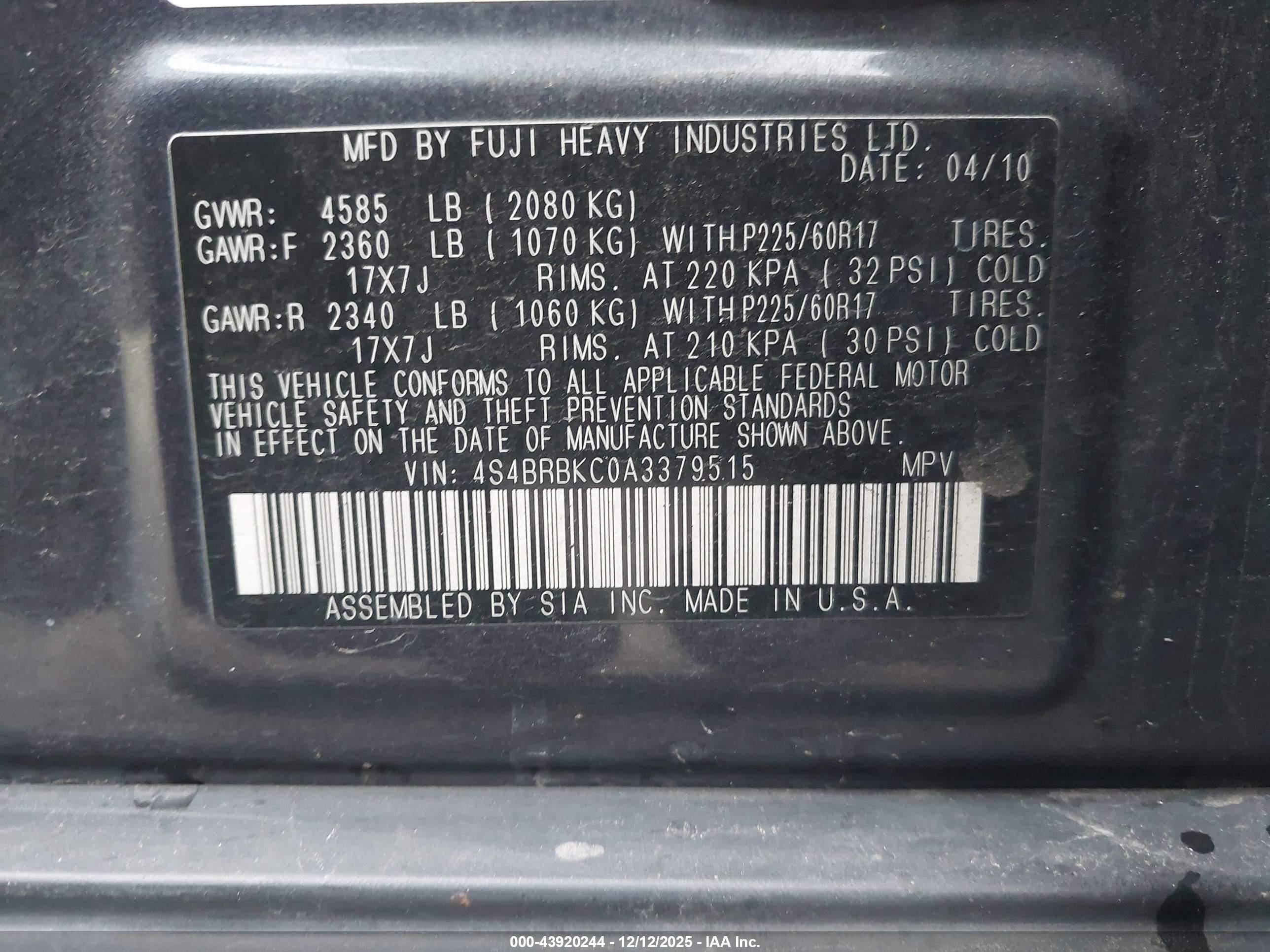 SUBARU OUTBACK image 9