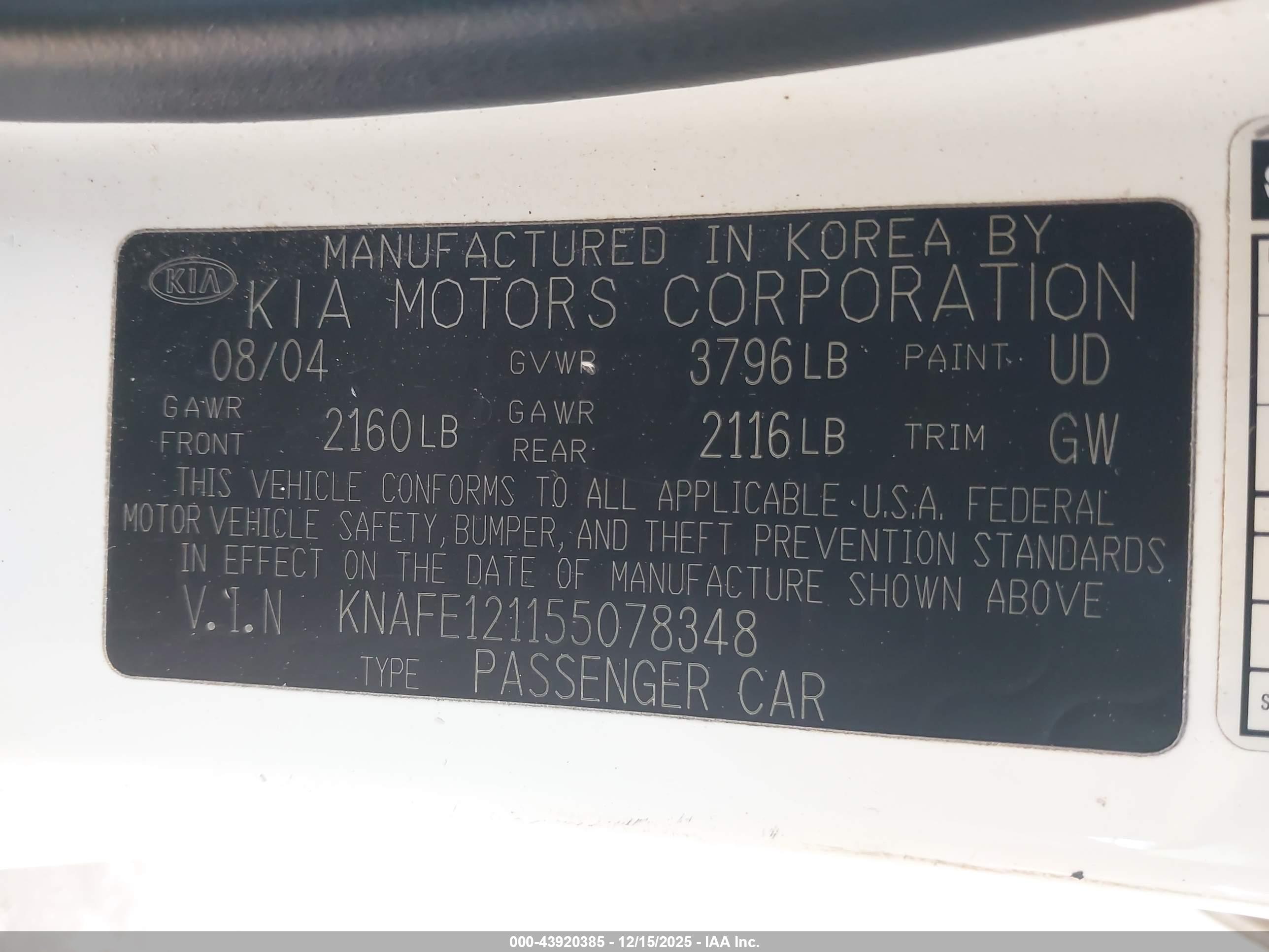KIA SPECTRA image 9