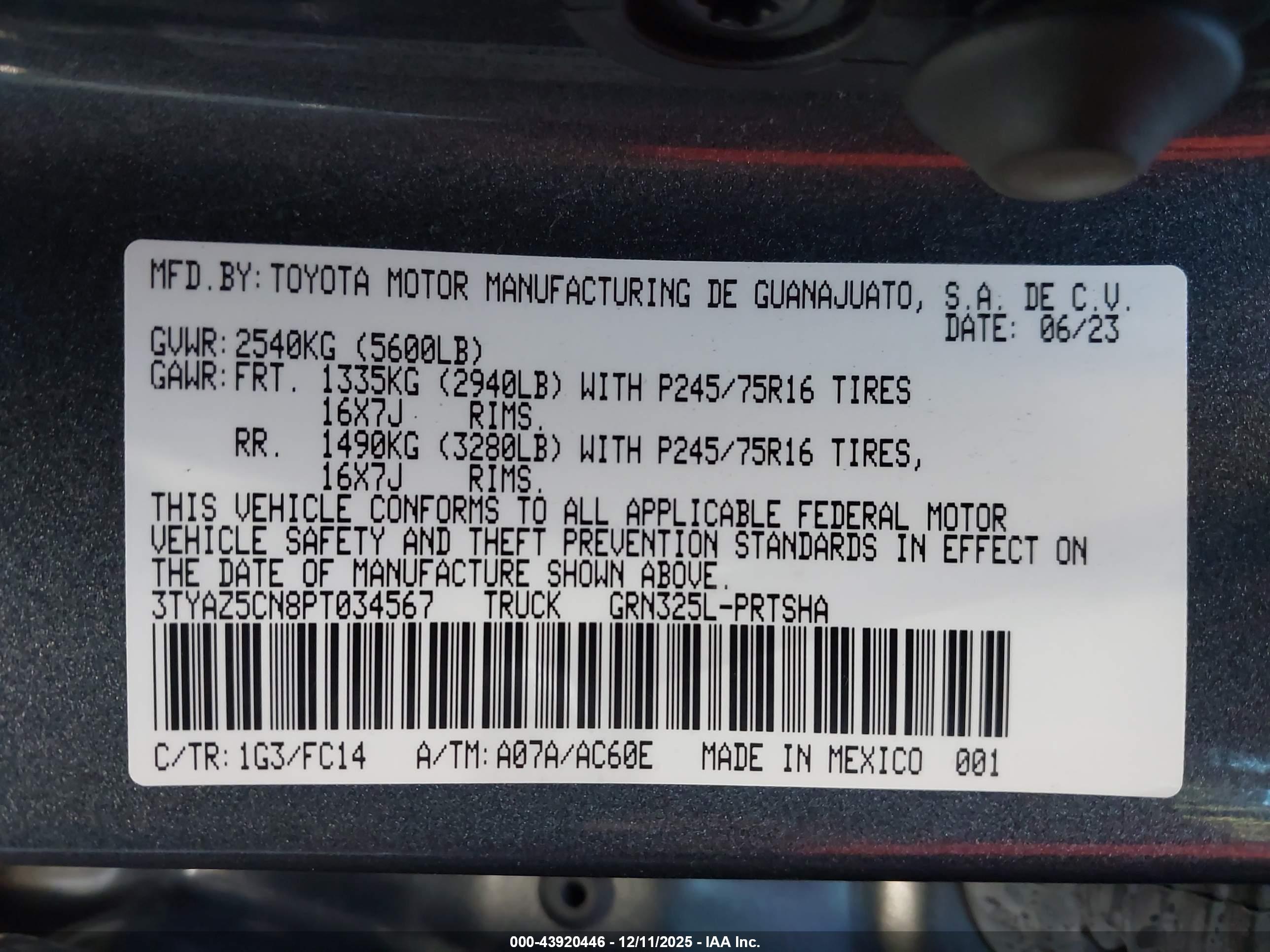 TOYOTA TACOMA image 9
