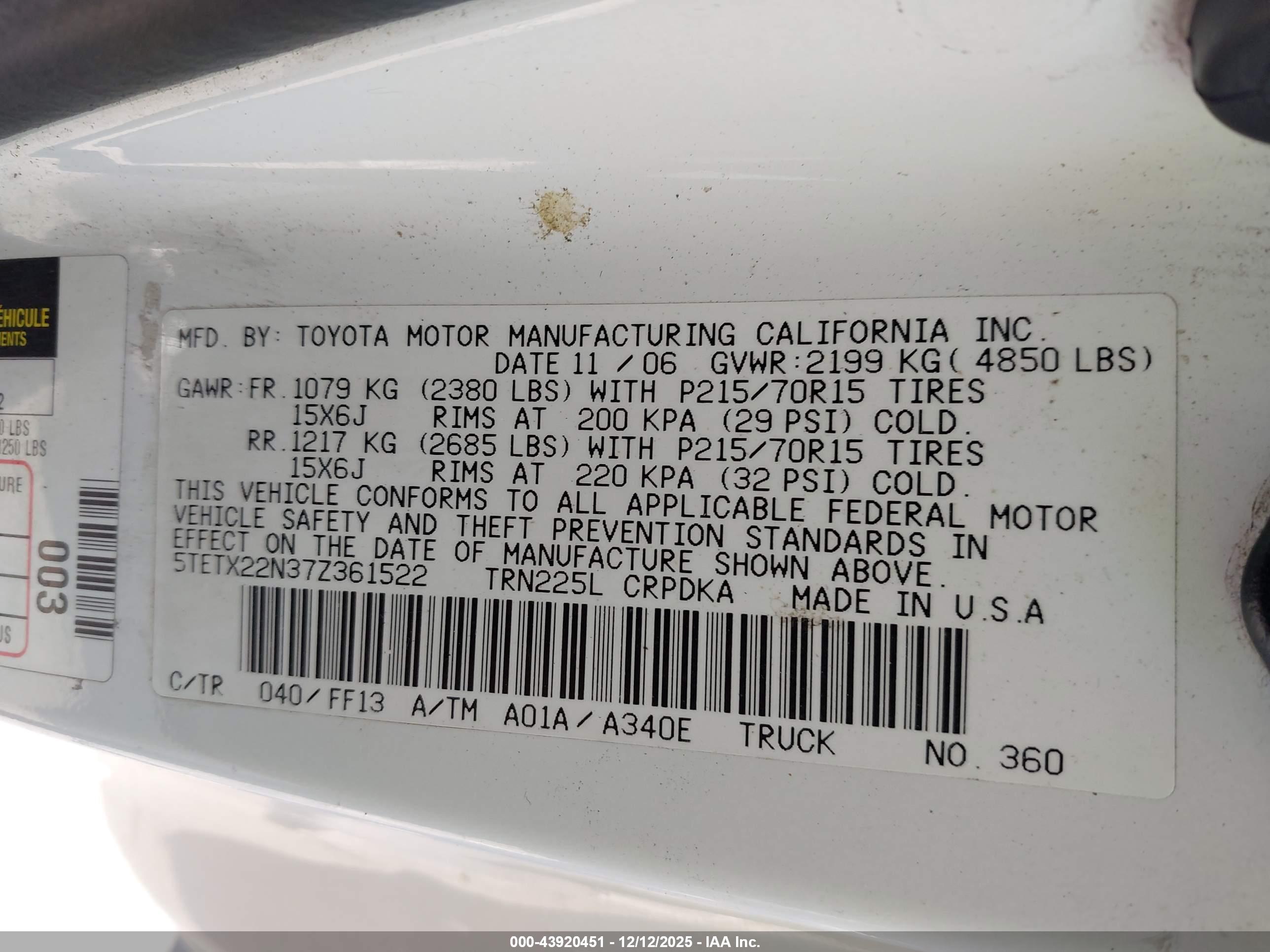TOYOTA TACOMA image 9