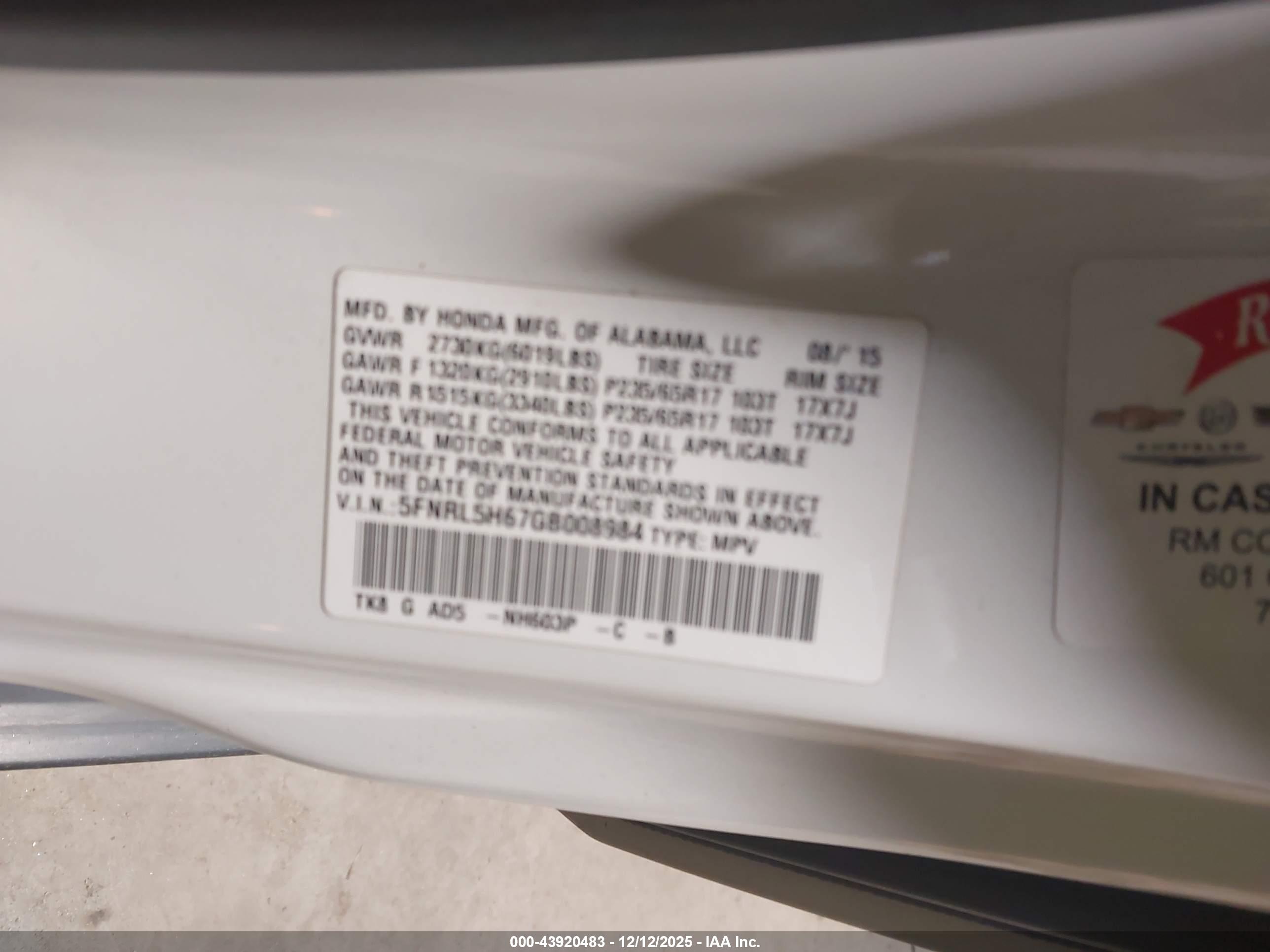 HONDA ODYSSEY image 9