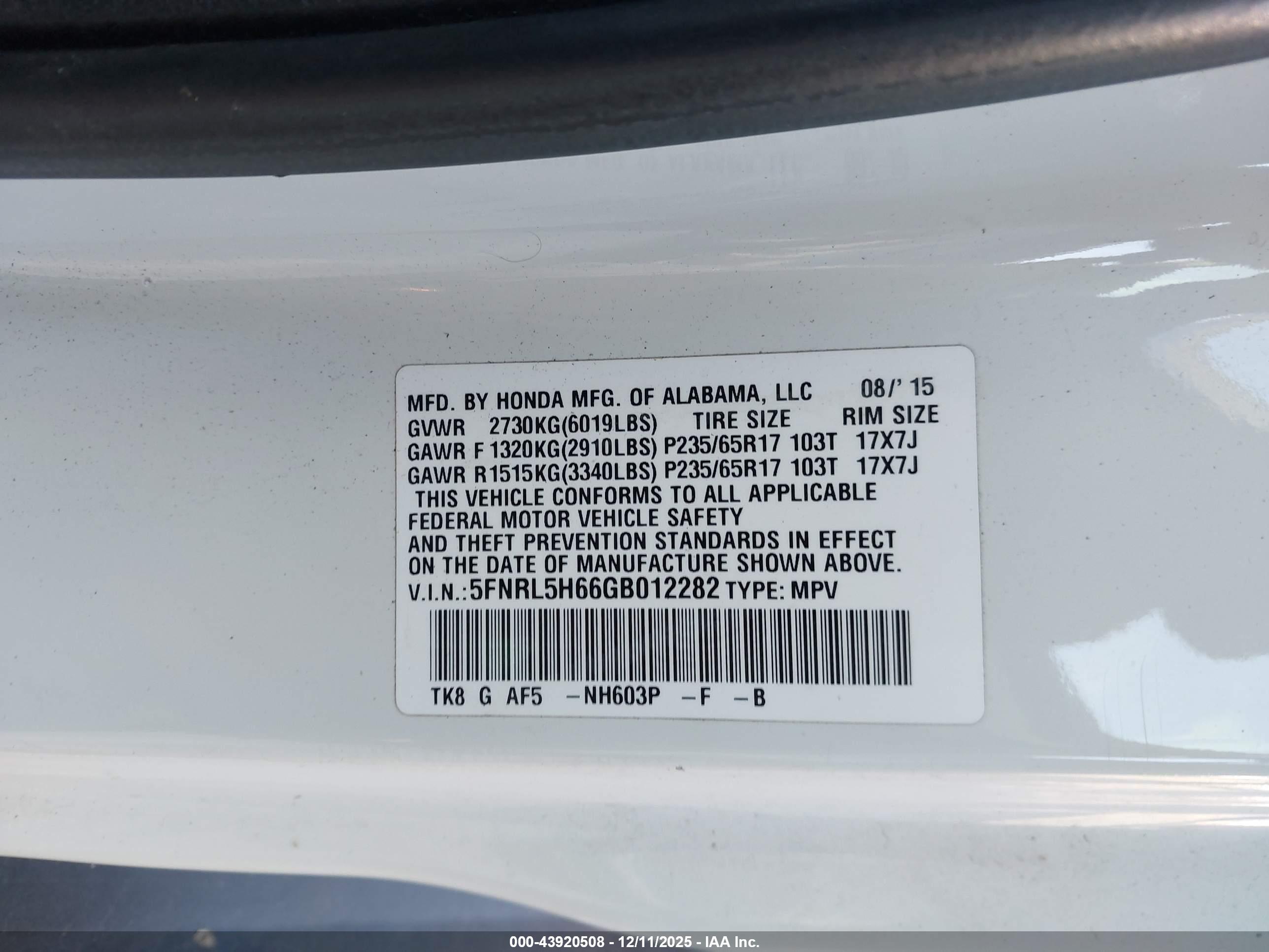 HONDA ODYSSEY image 9