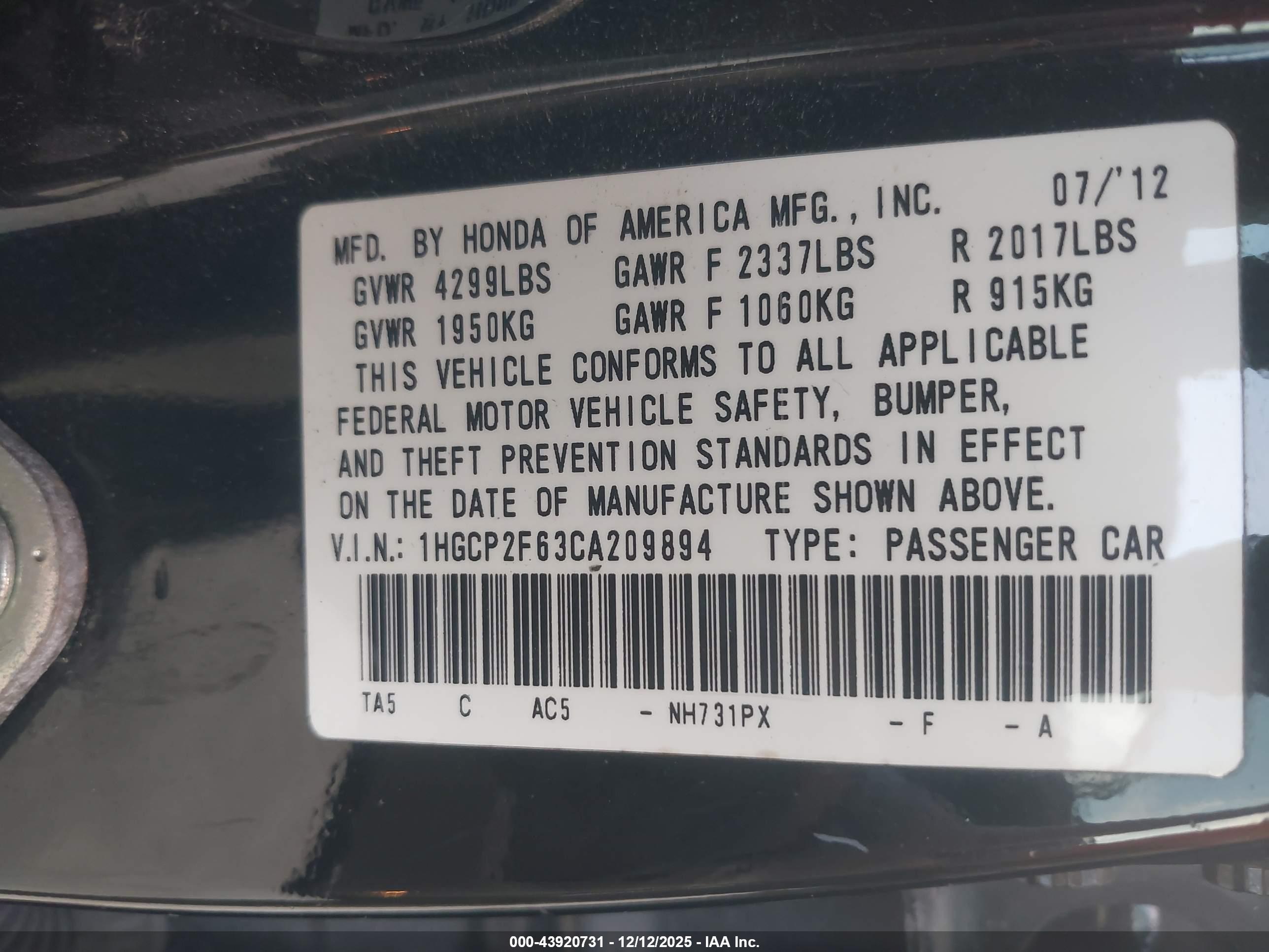 HONDA ACCORD image 9