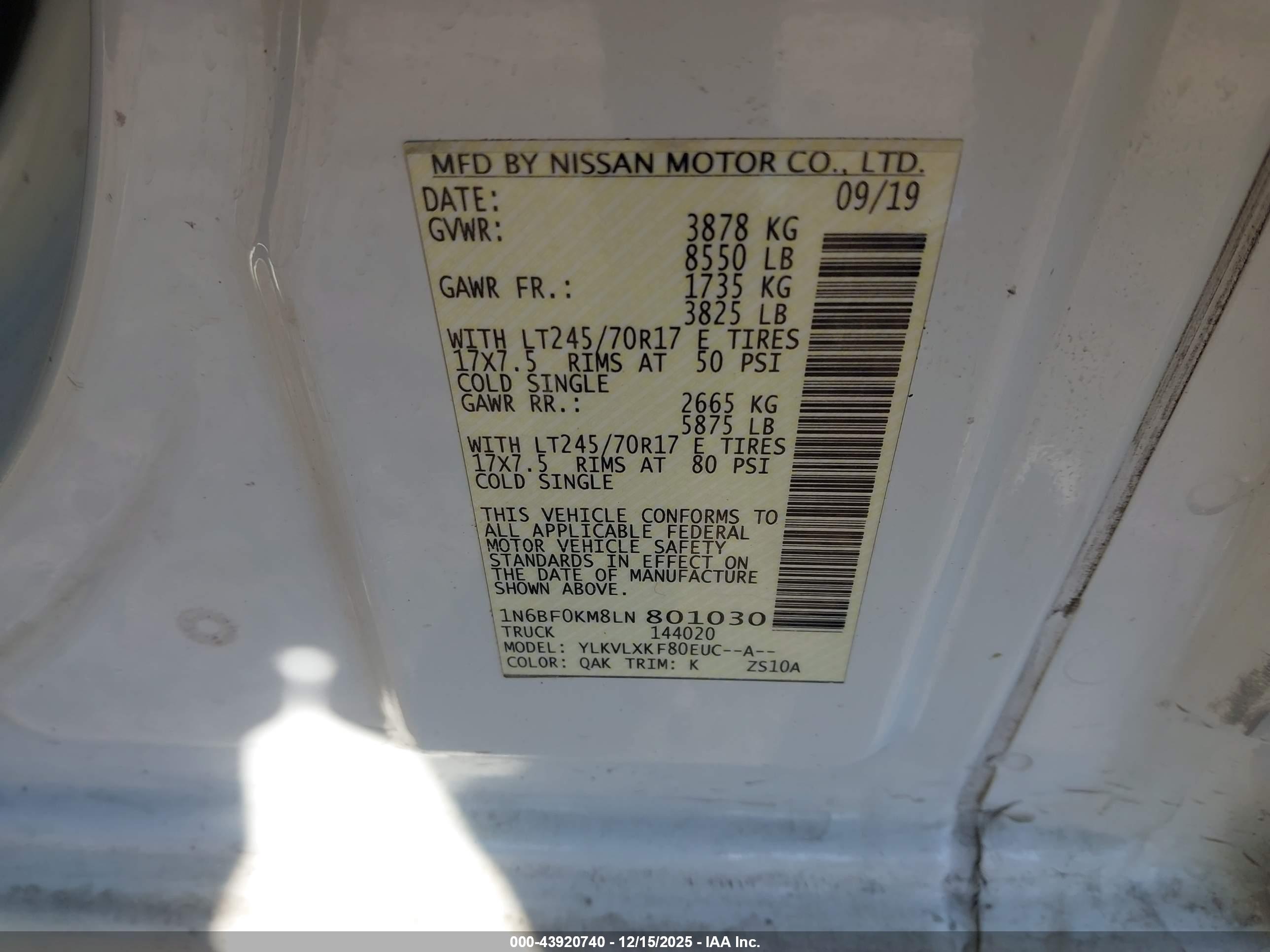 NISSAN NV image 9