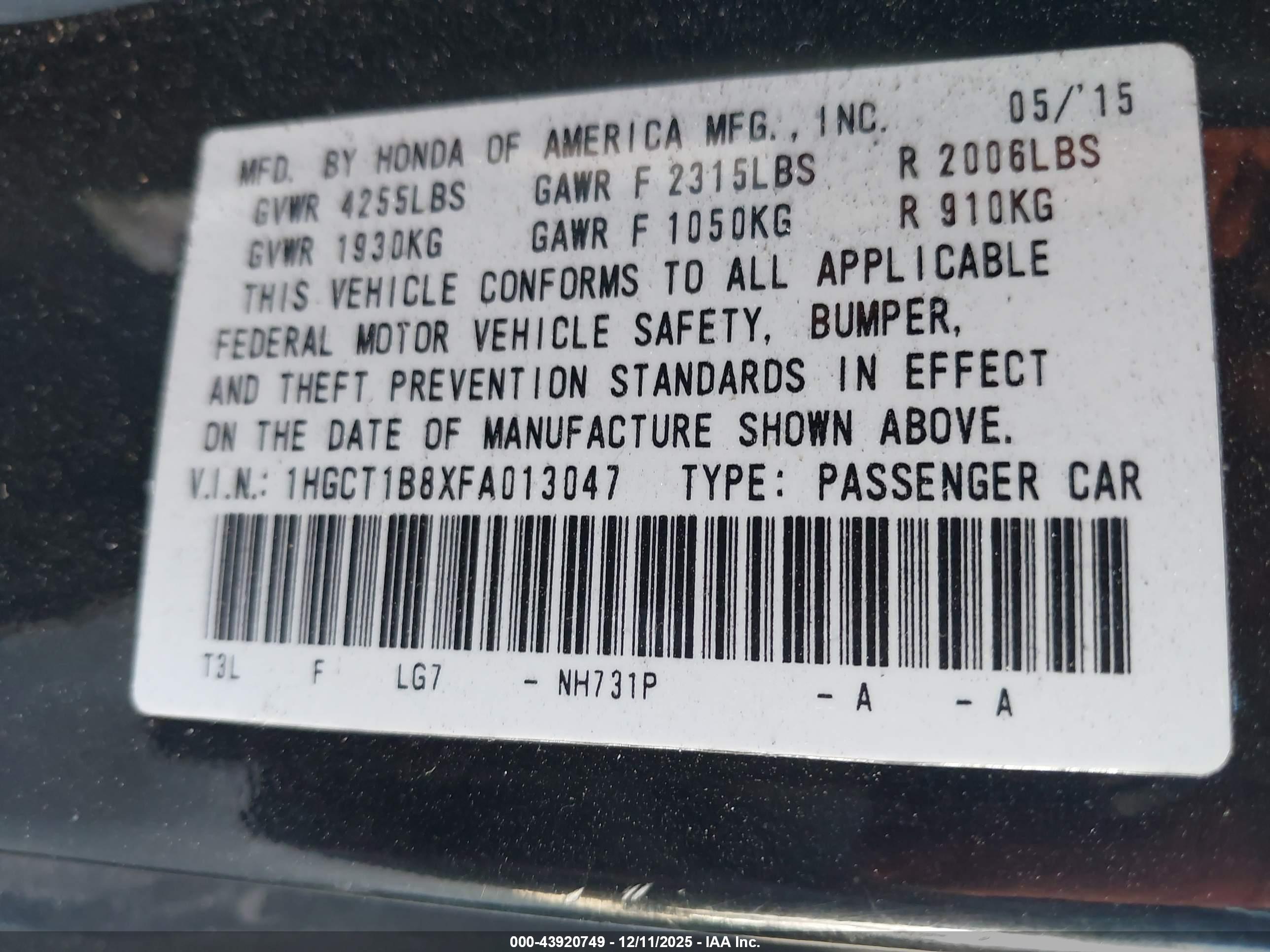HONDA ACCORD image 9
