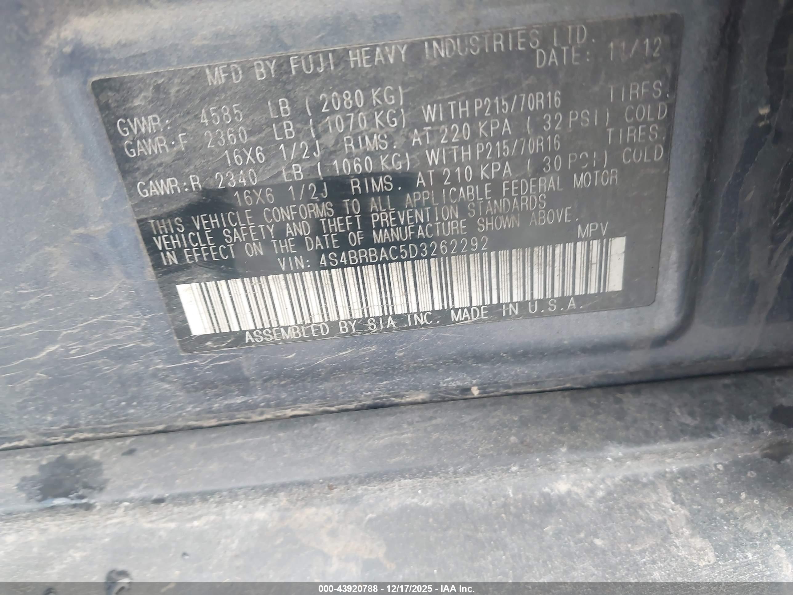 SUBARU OUTBACK image 9