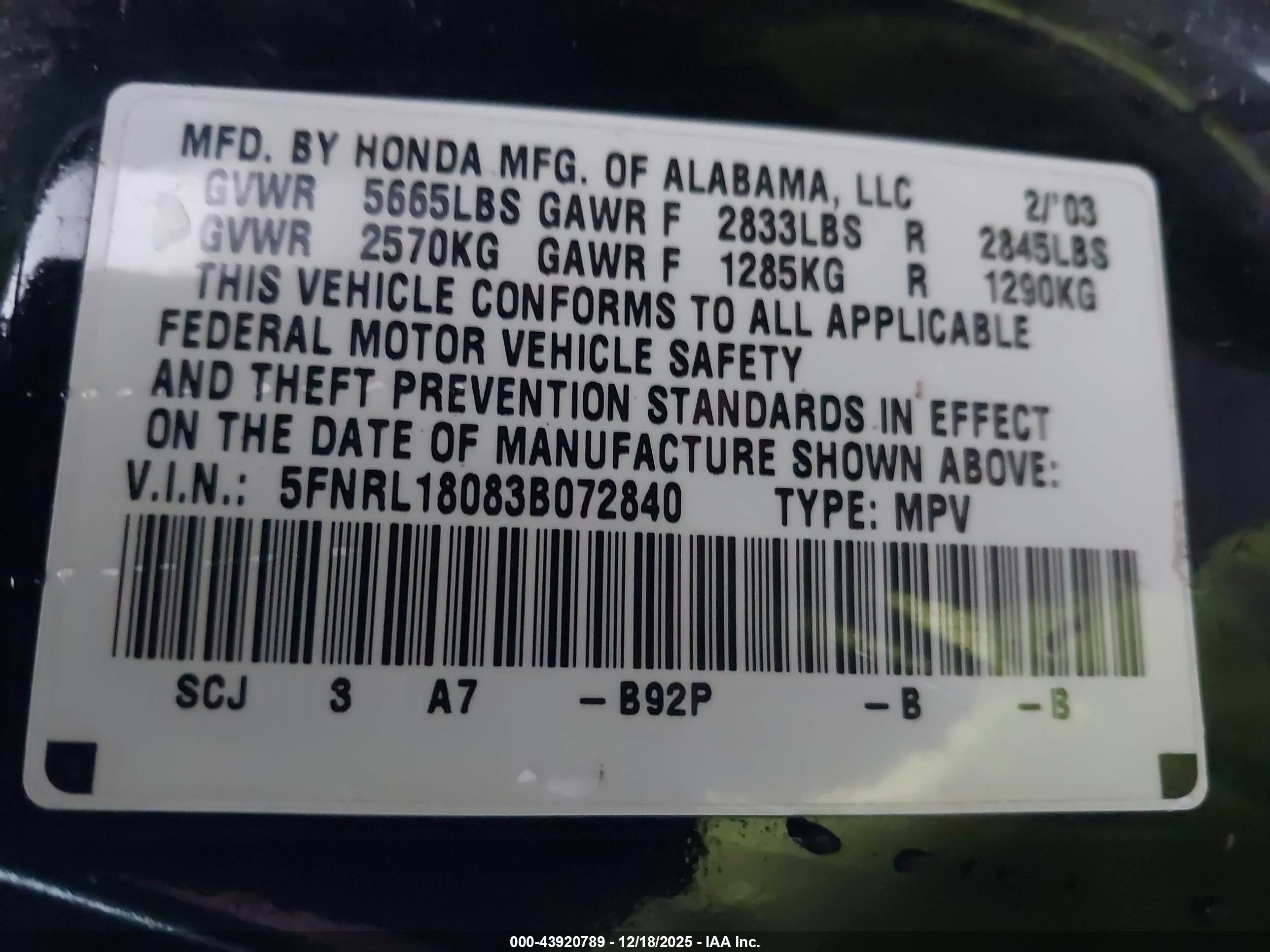 HONDA ODYSSEY image 9
