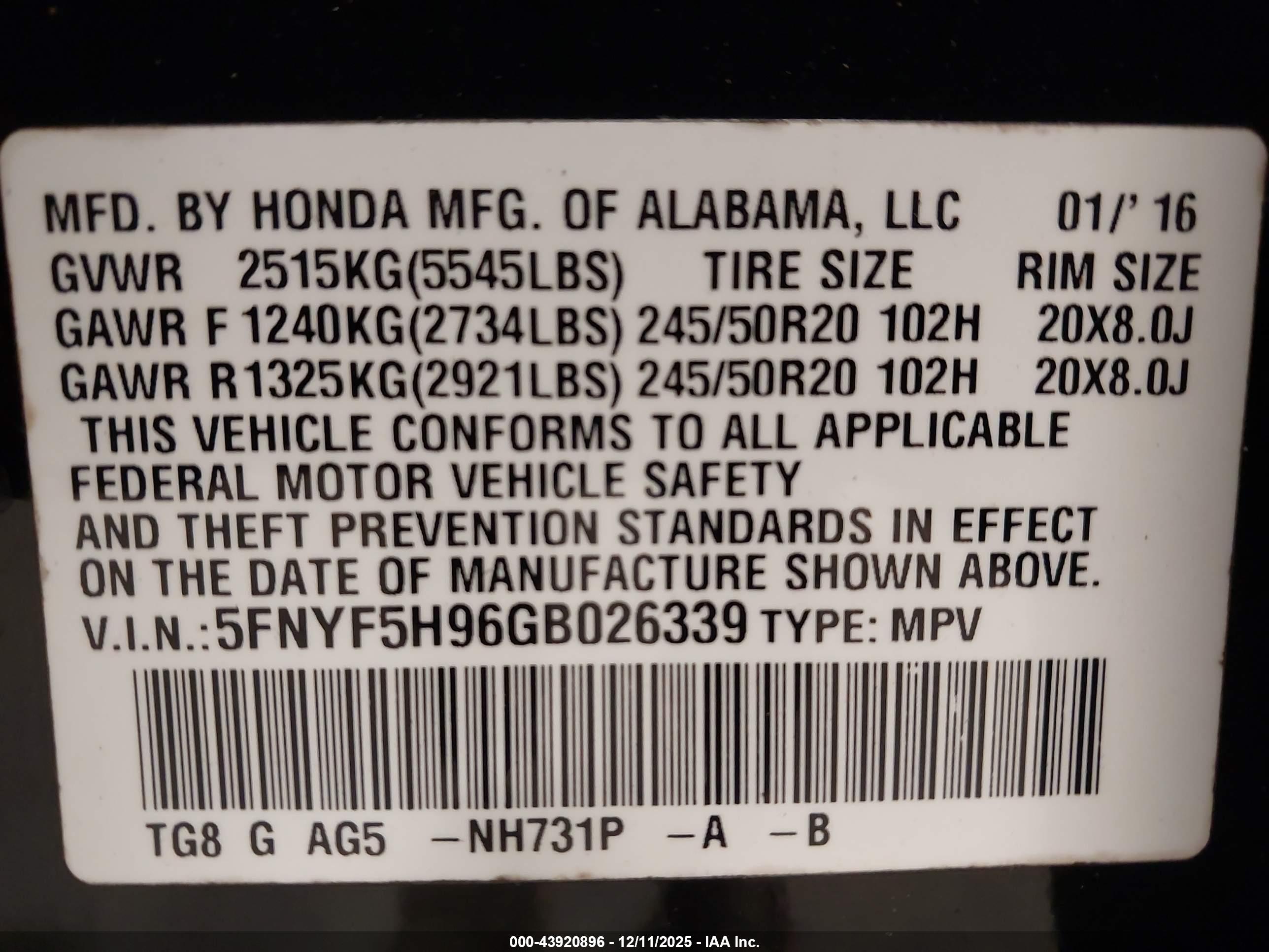 HONDA PILOT image 9