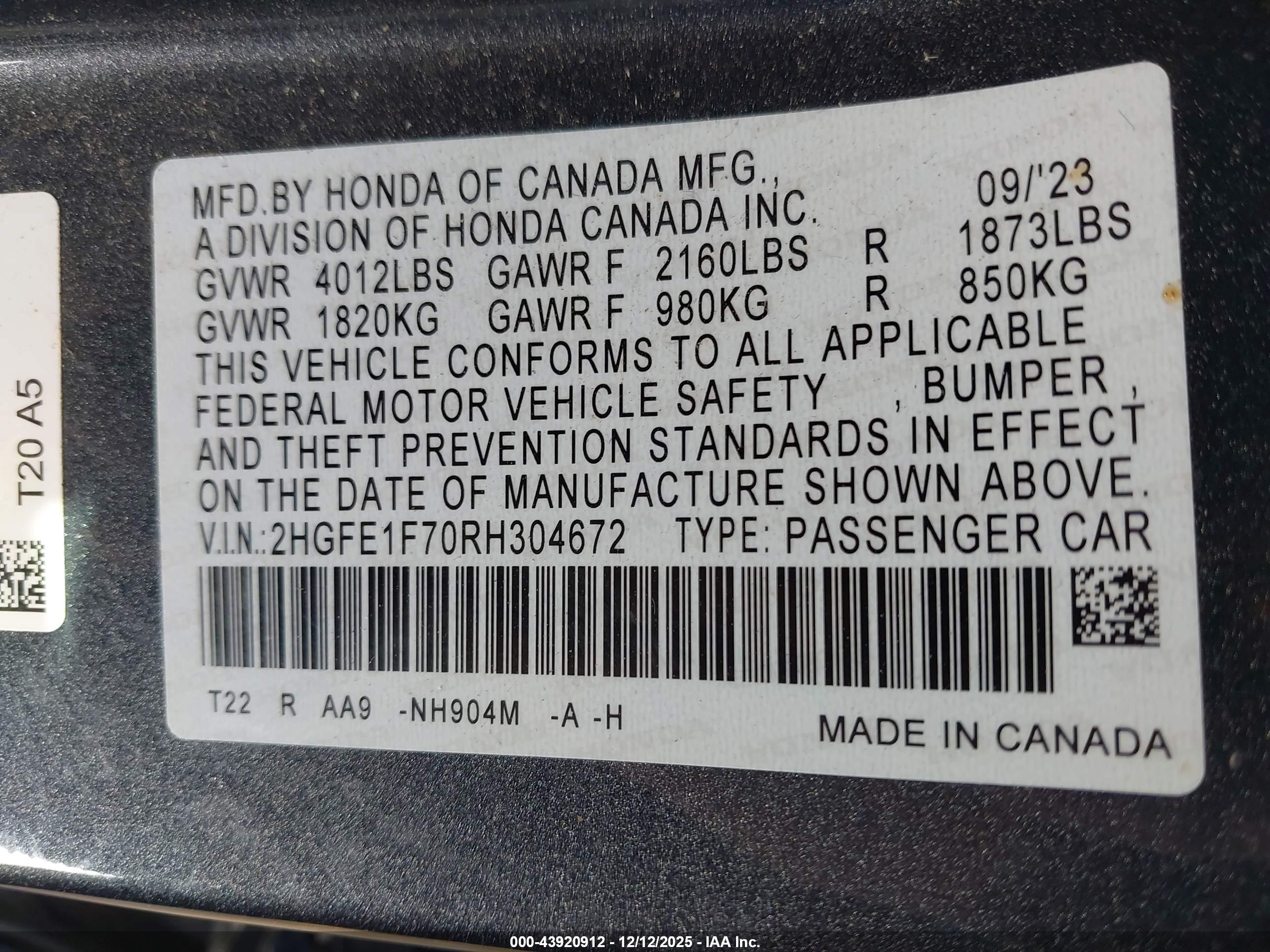 HONDA CIVIC image 9